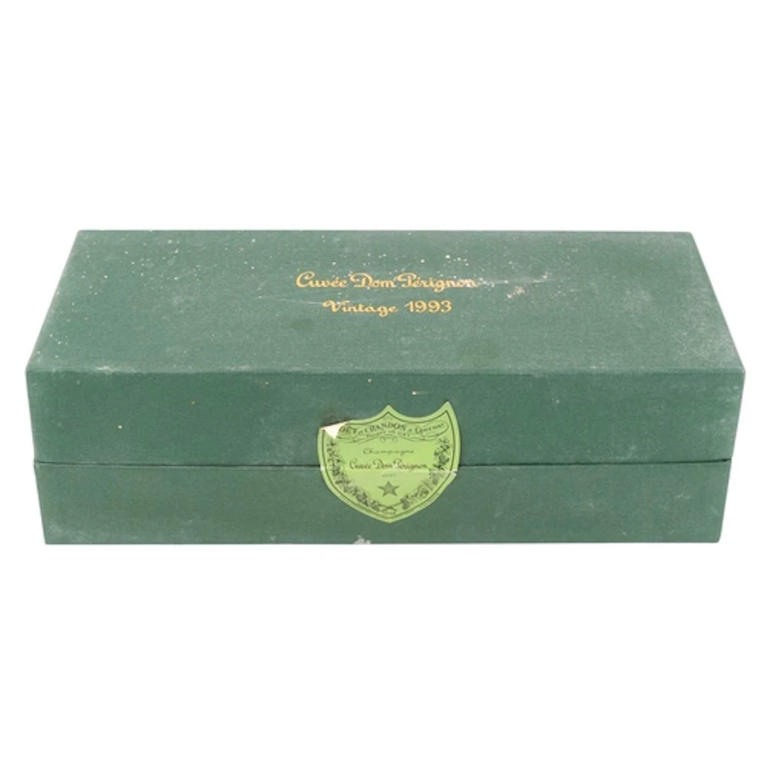 A bottle of Dom Perignon champagne. Vintage 1993, boxed.