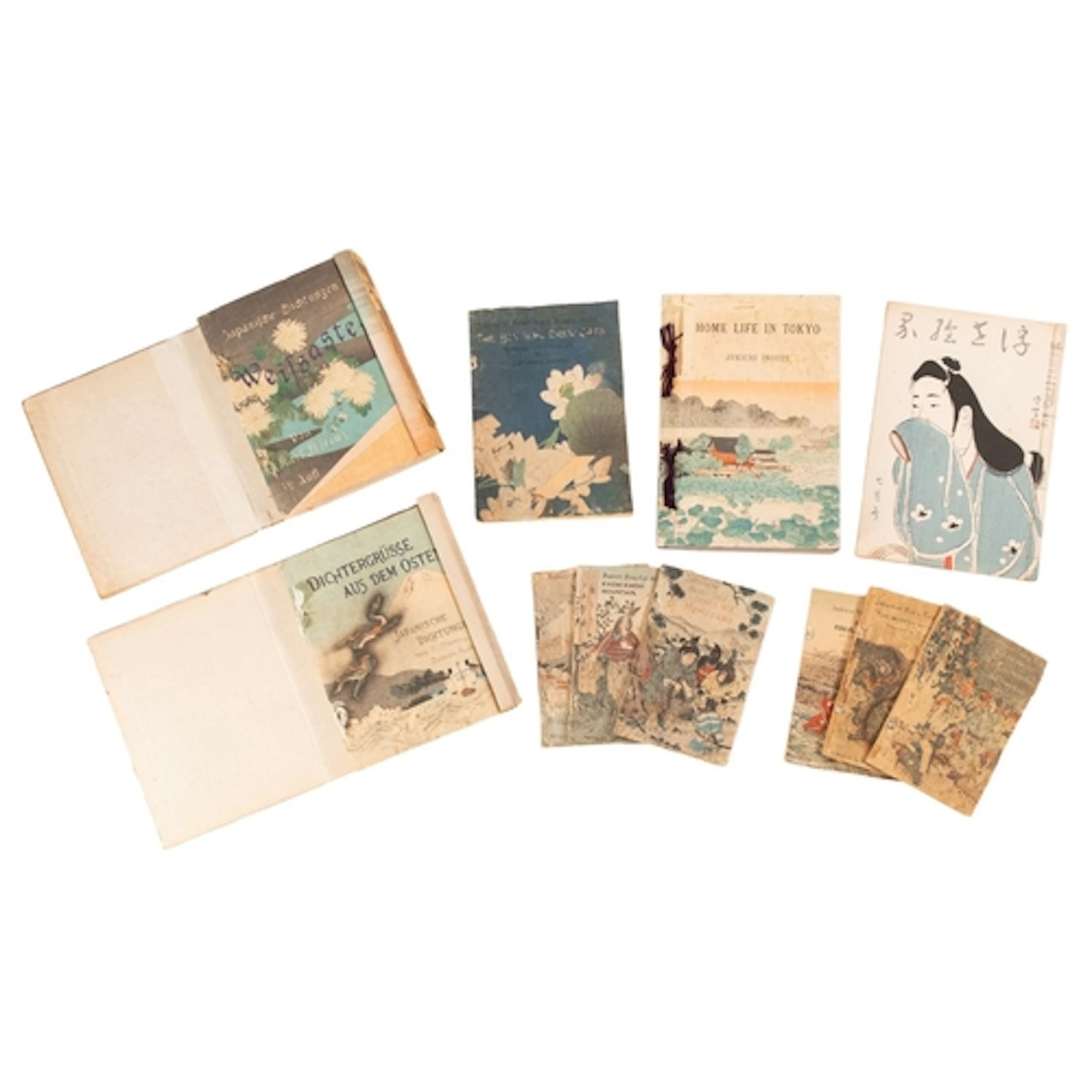 JAPAN. A collection of thirteen works illustrated with woodb...