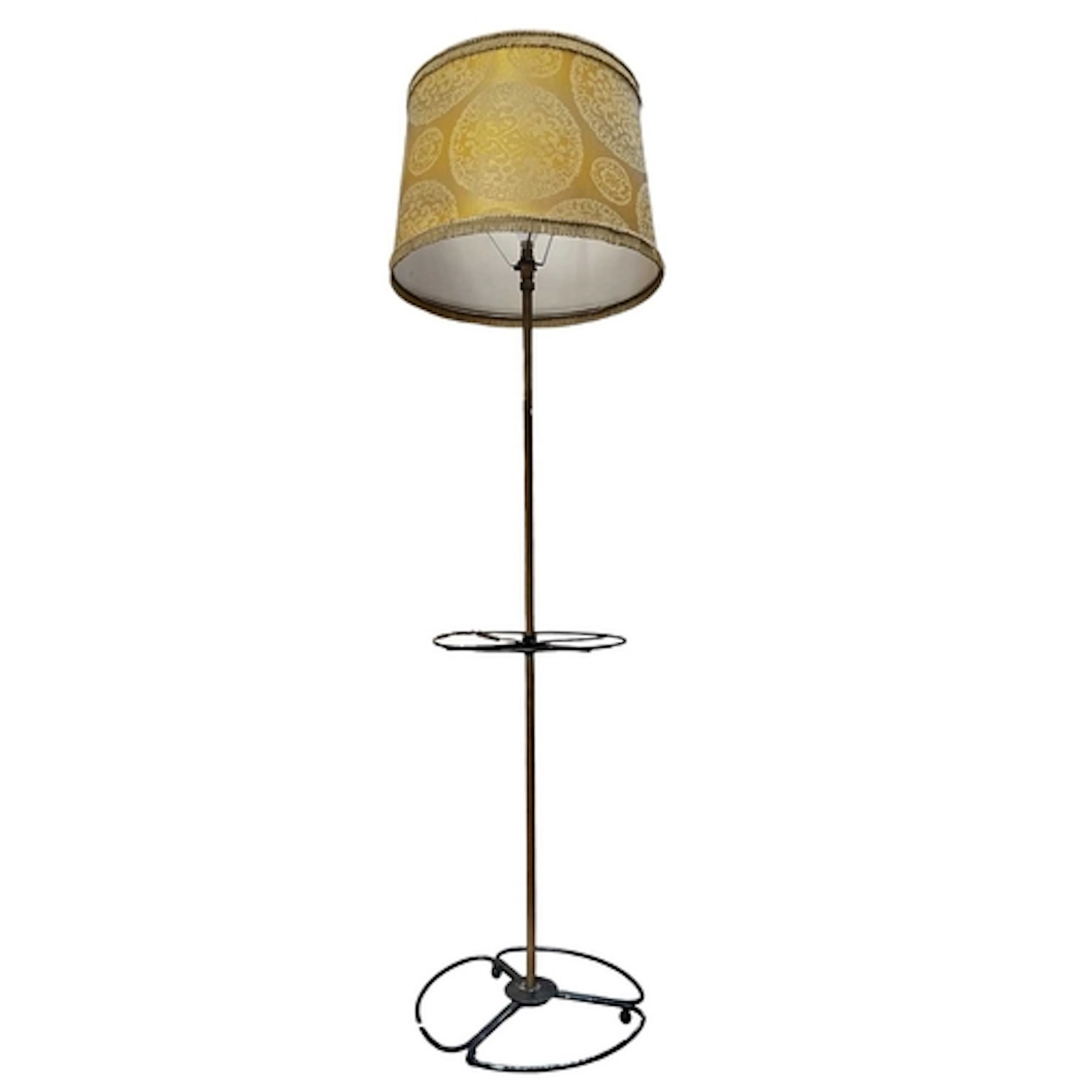 A retro mid 20th cenrury 1950s brassed & ebonised metal ...