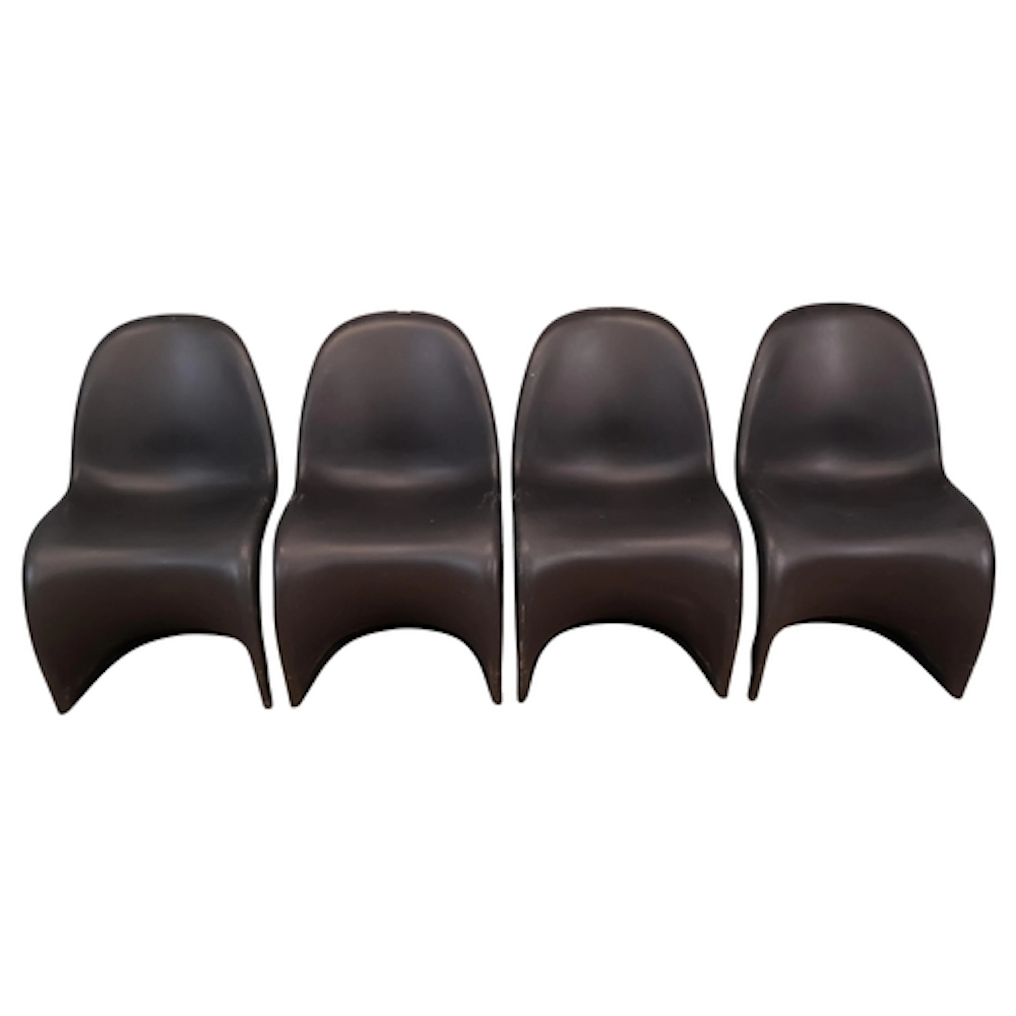 Vitra - a set of four Werner Panton S chairs, with moulded m...