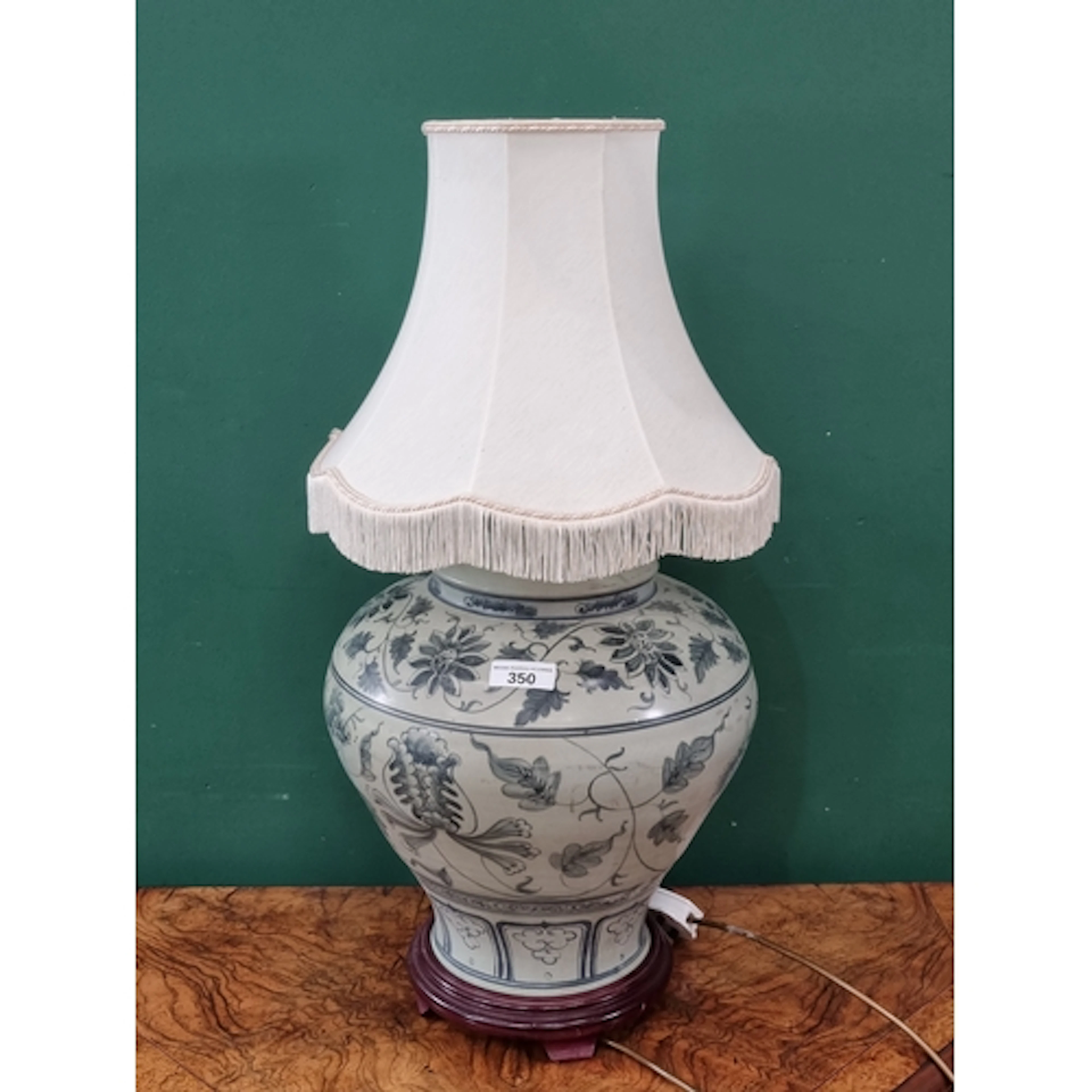 An oriental Vase turned in to a Table Lamp, (R8).