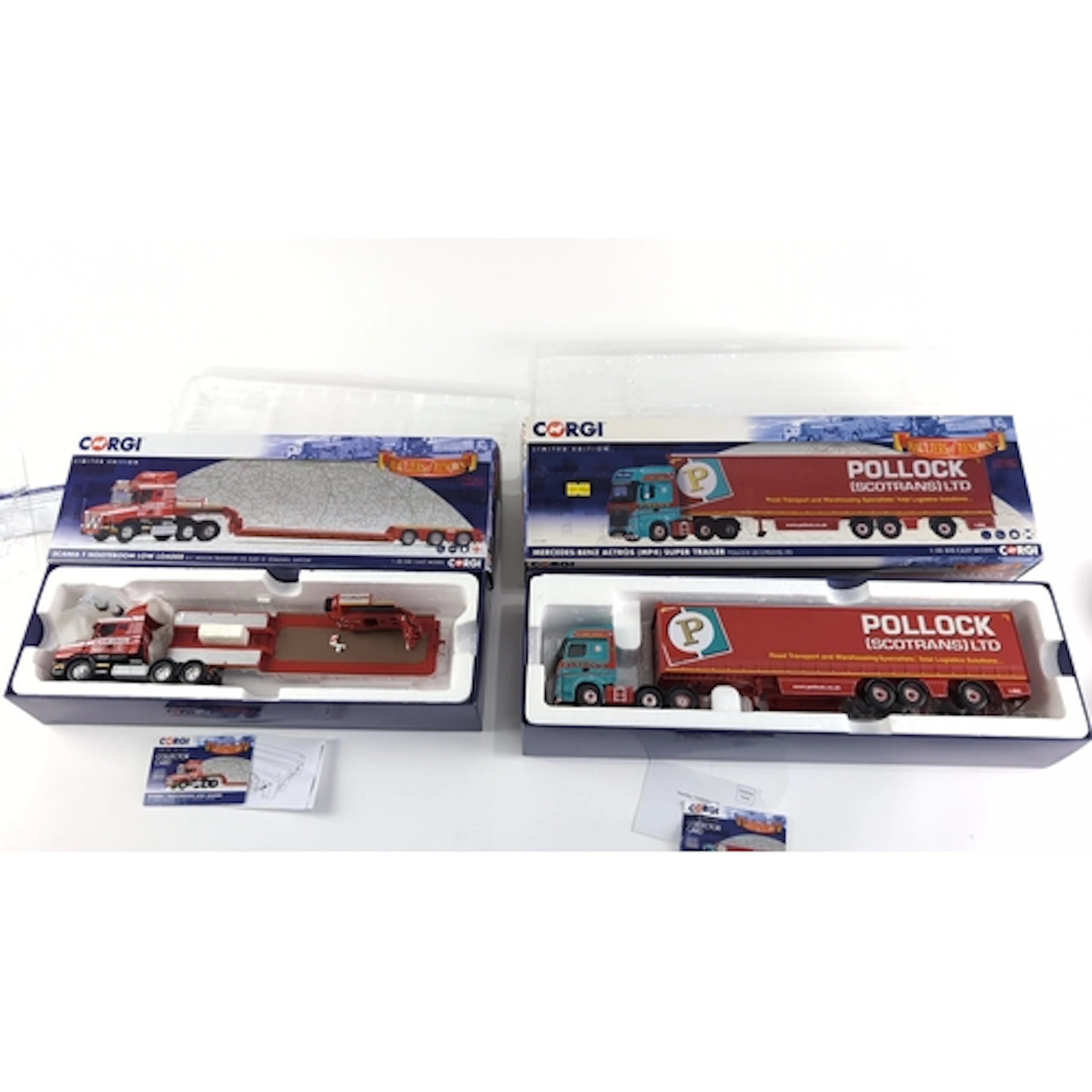 Two Corgi ‘Hauliers of Renown’ 1:50 die-cast articulated tru...