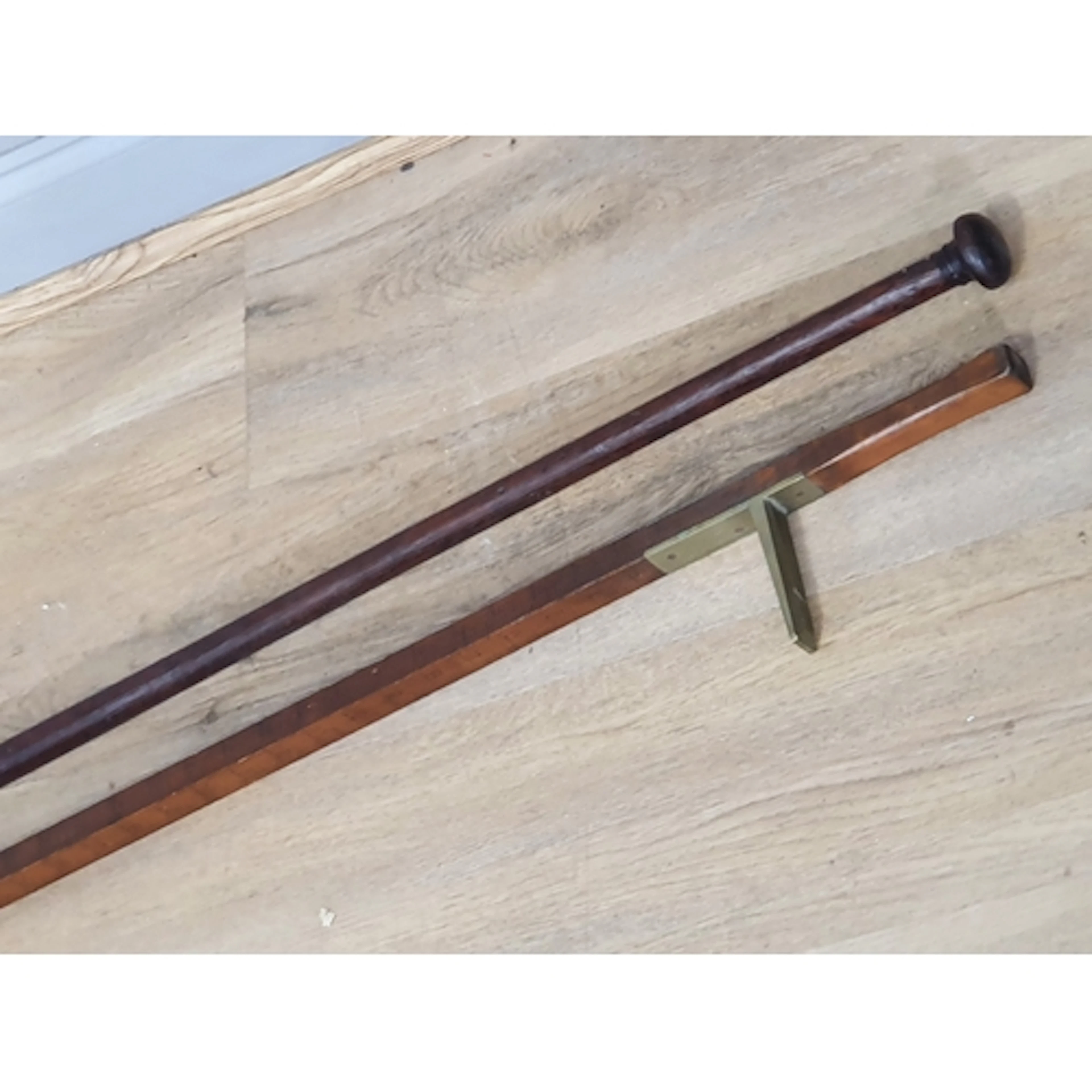 A 19th century brass mounted 50 inch Drapers Measuring Stick...