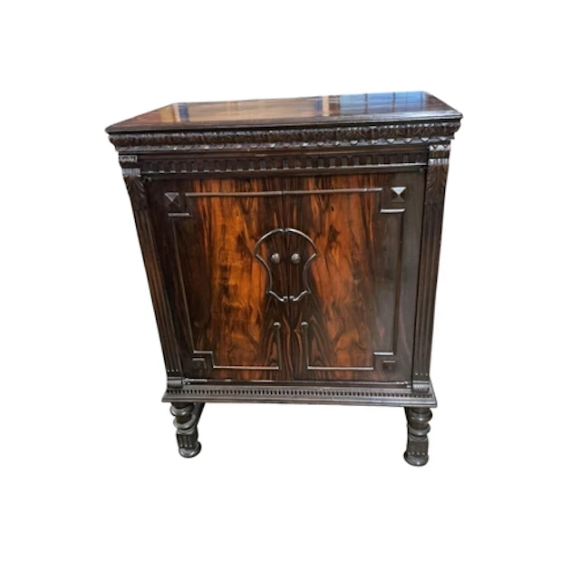An Anglo-Ceylonese style Gonçalo Alves side cabinet, 20th ce...