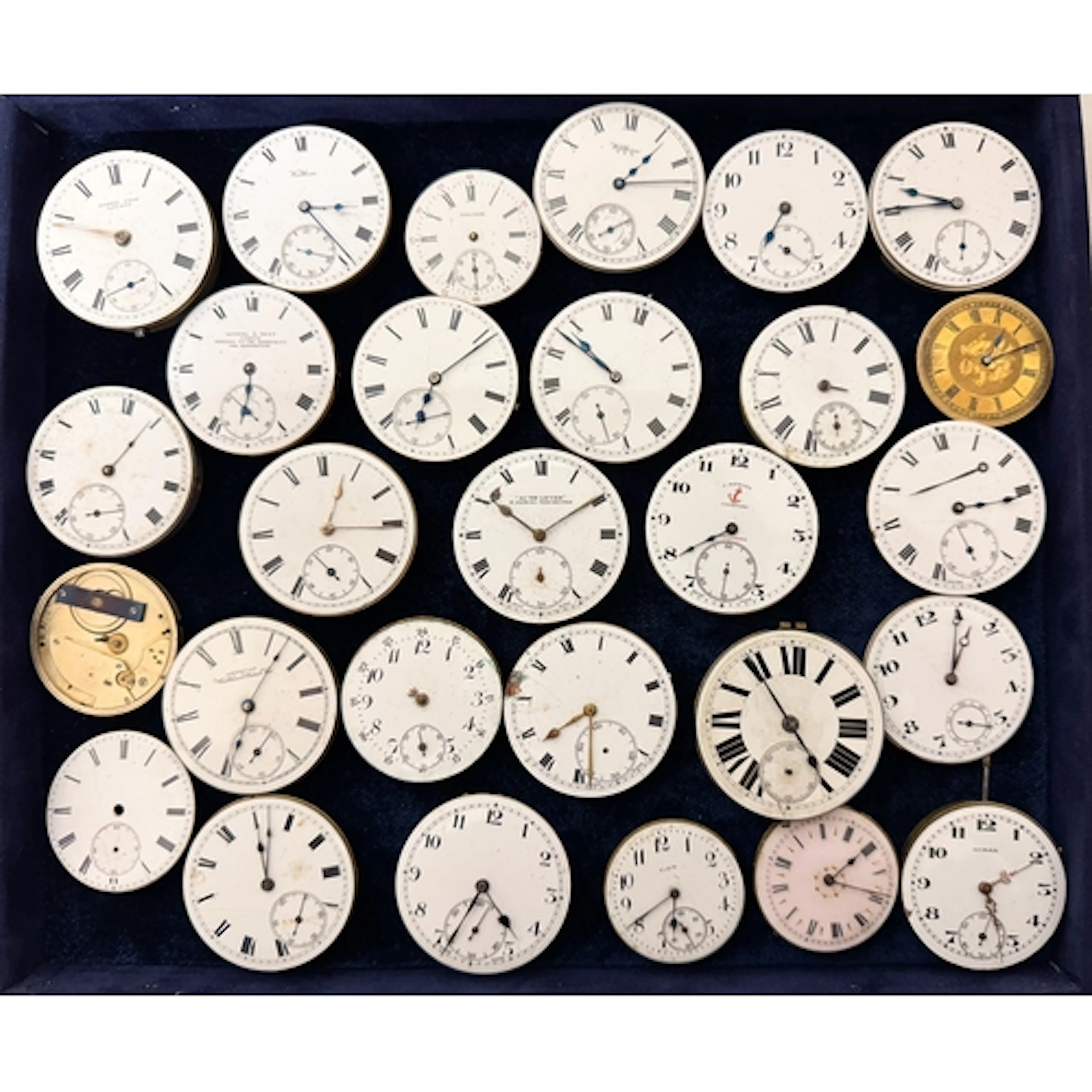 A collection of vintage automatic watch and pocket watch mov...