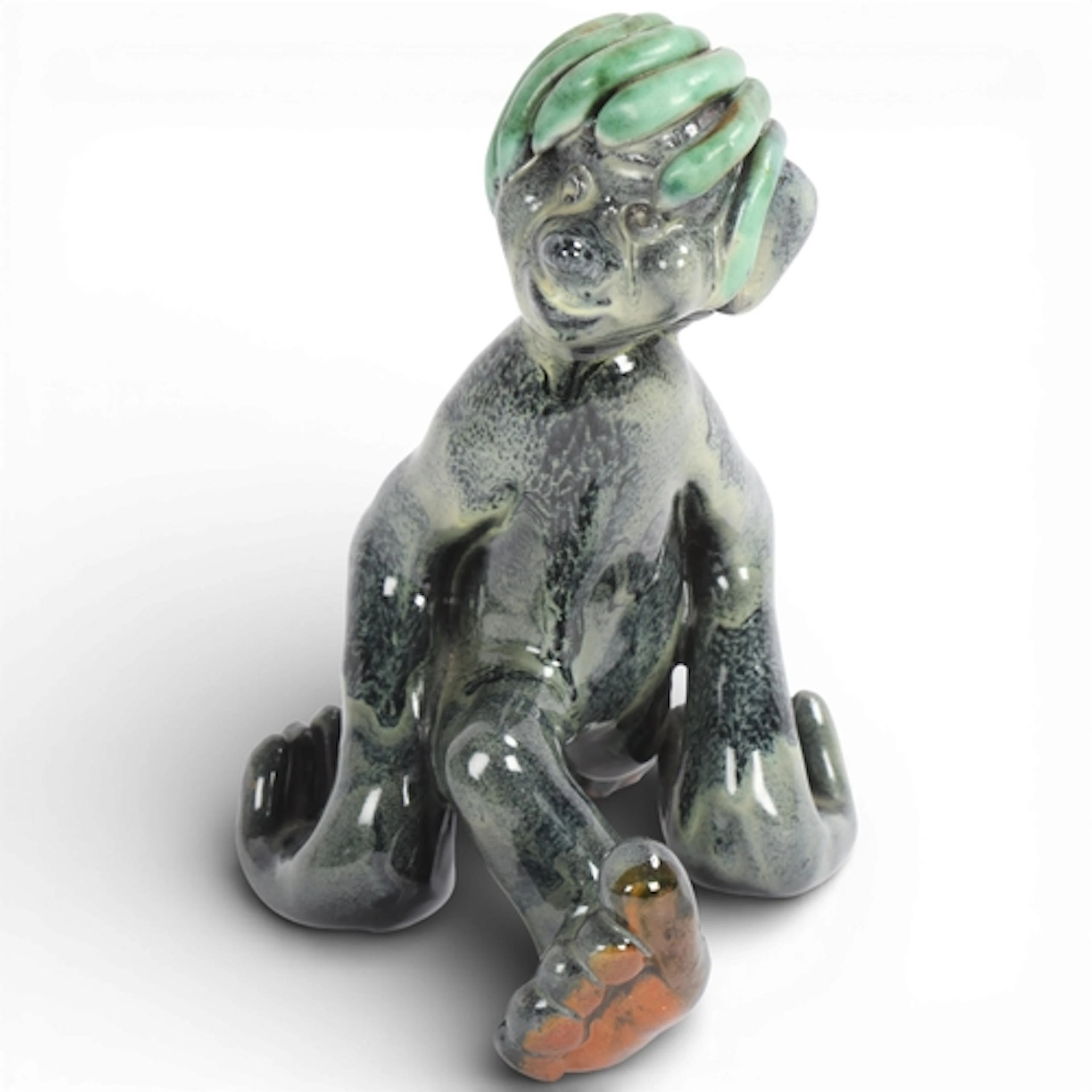 VICKE LINDSTRAND for Upsala Ekeby, Sweden, a rare glazed cer...