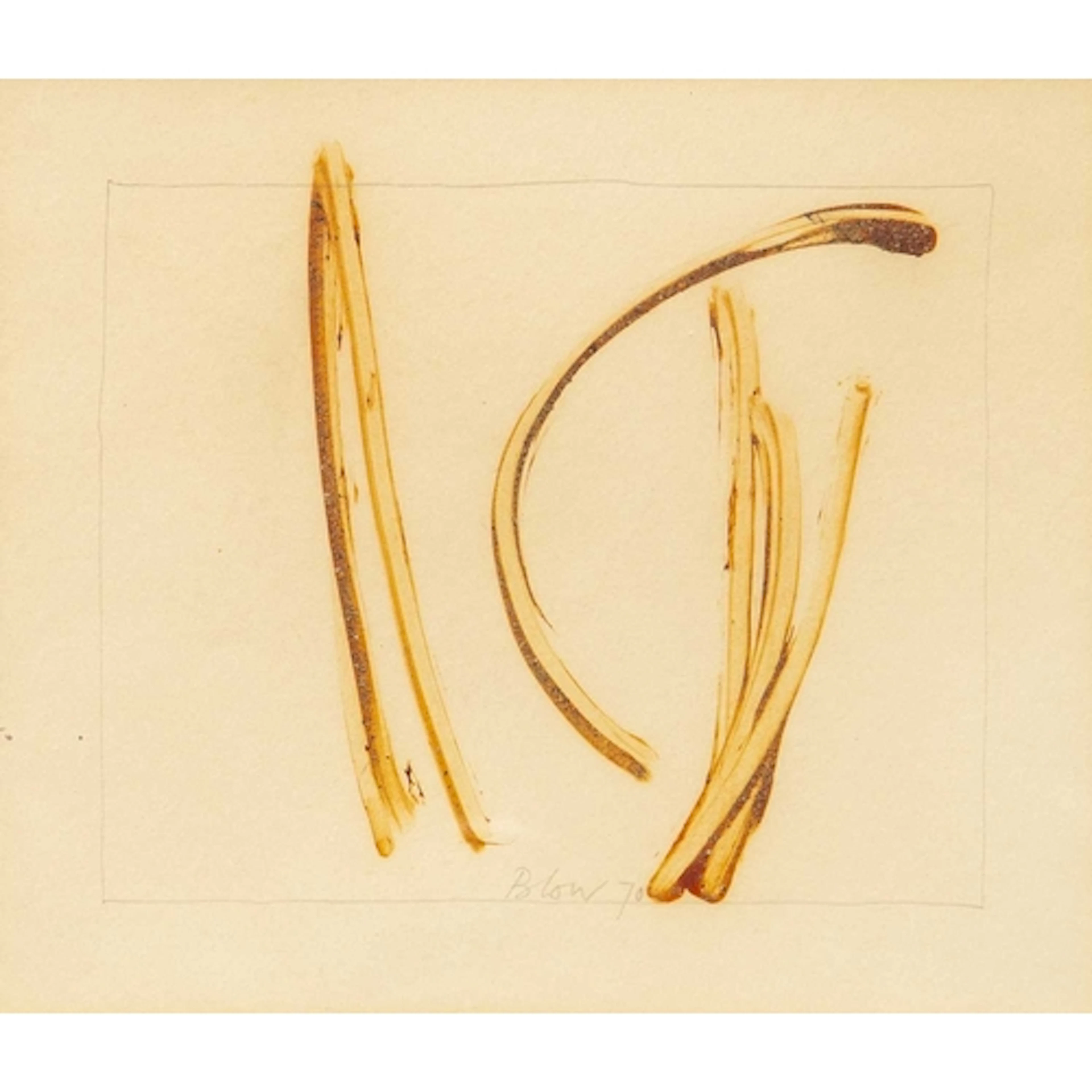 § Sandra BLOW (1925-2006) Strawings (1970) Mixed media on ca...
