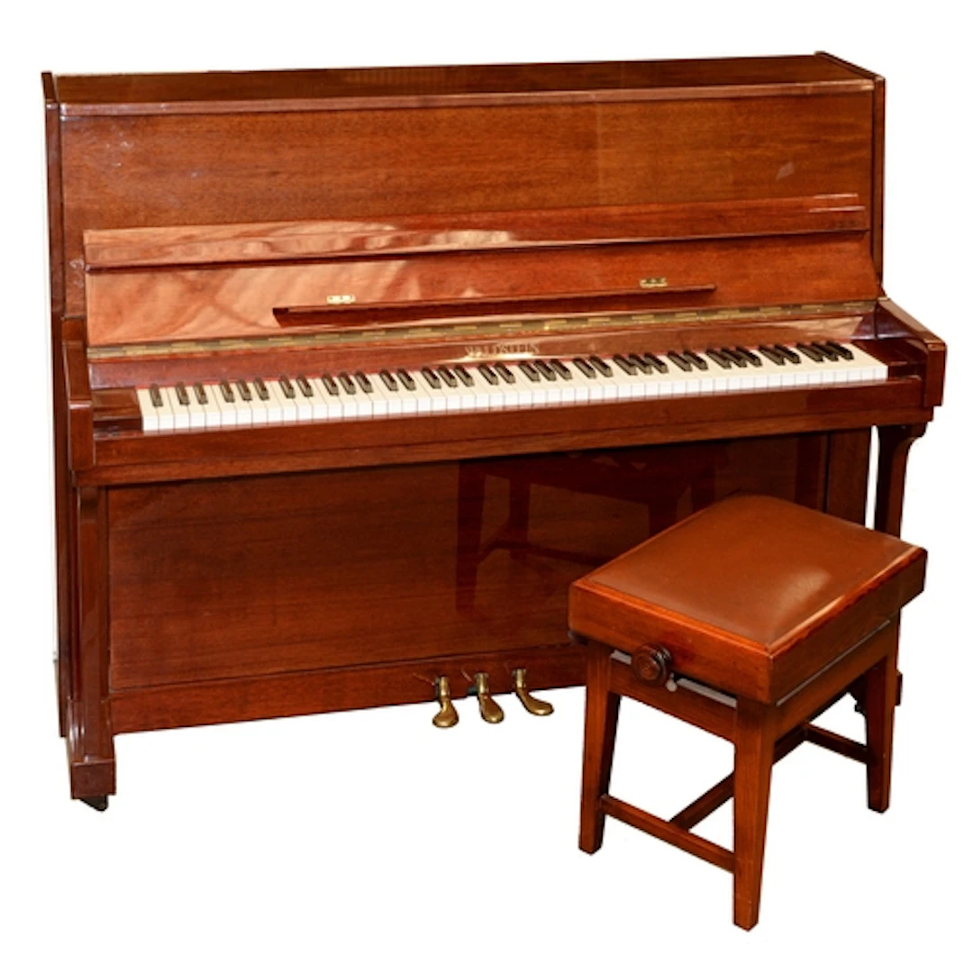 A Waldstein mahogany upright piano, Model 118T, No 247624, 1...