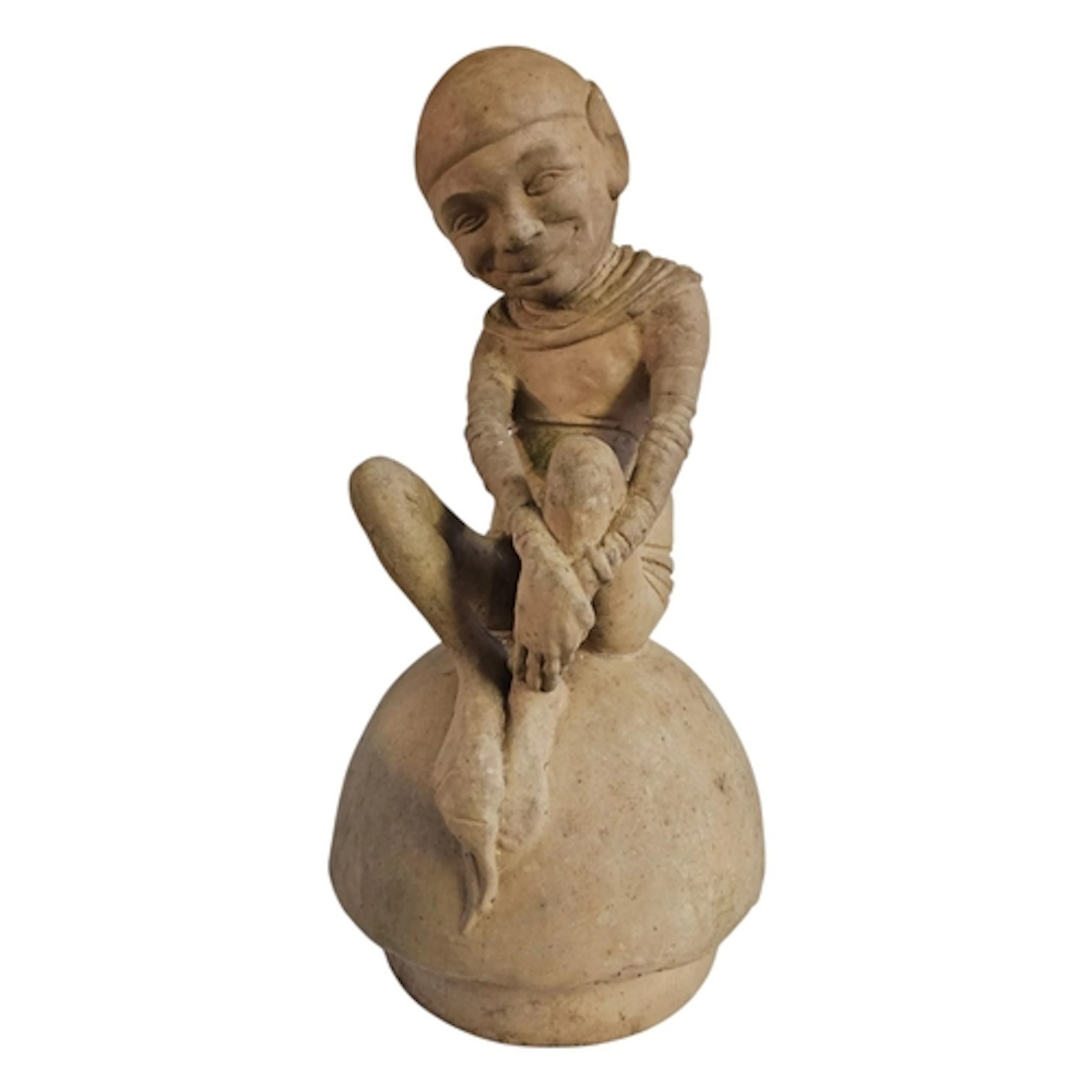 A RARE EARLY 20TH CENTURY DOULTON LAMBETH BUFF TERRACOTTA ‘E...