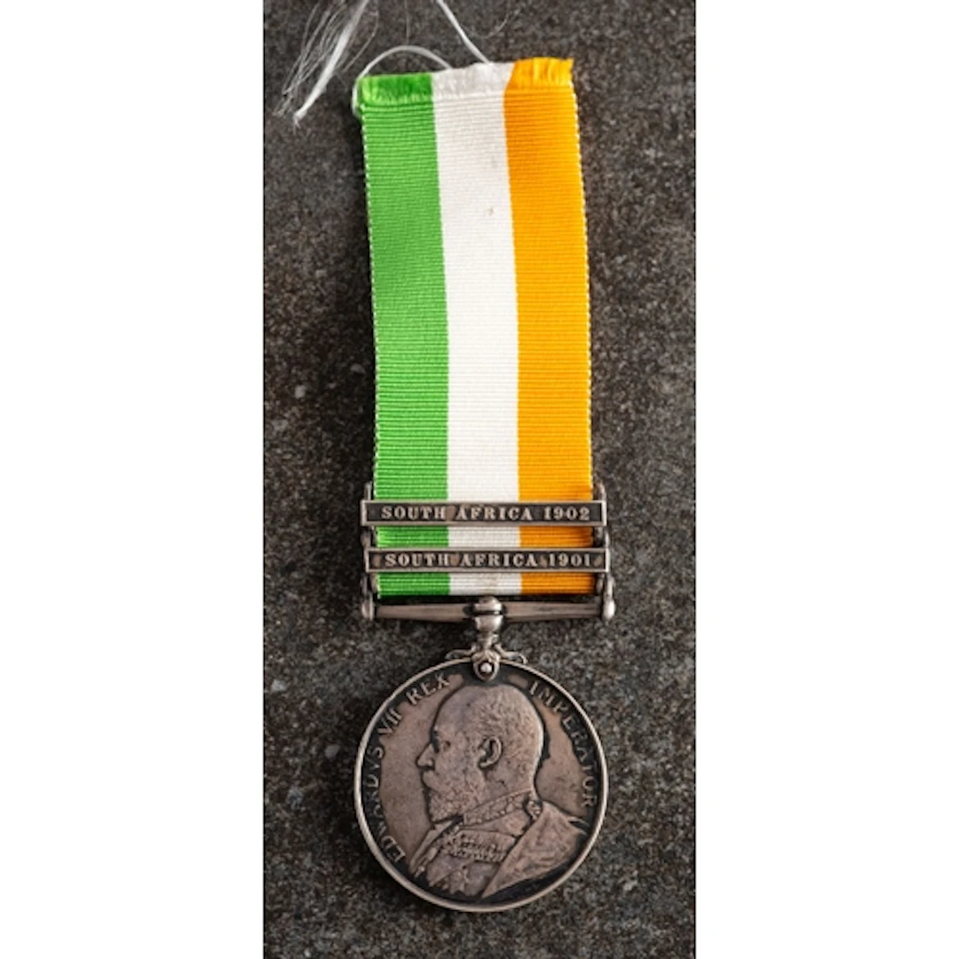 A King's South Africa Medal with two clasps to '5354 Pte P ...