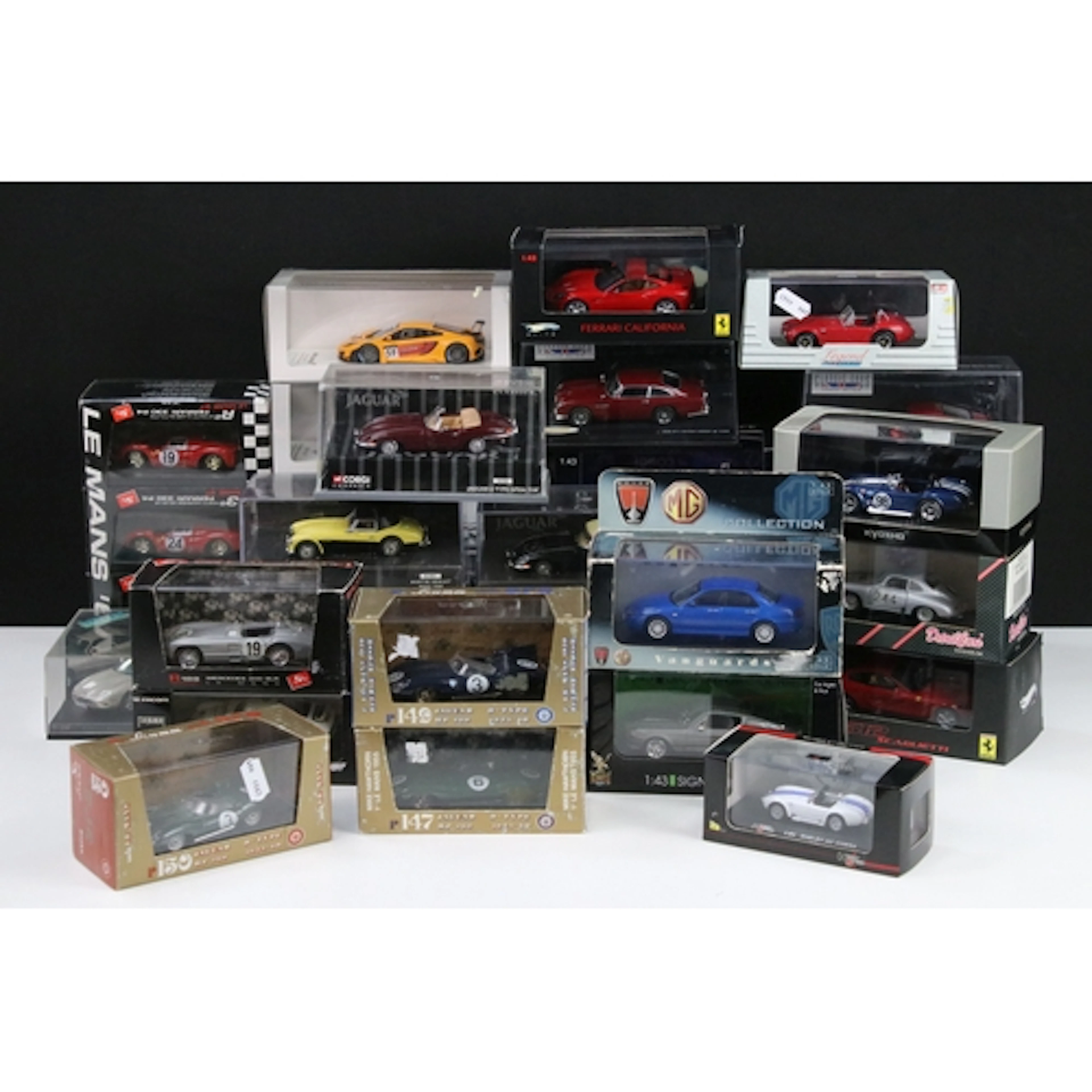 28 Boxed / cased diecast models to include Brumm Ferrari 330...