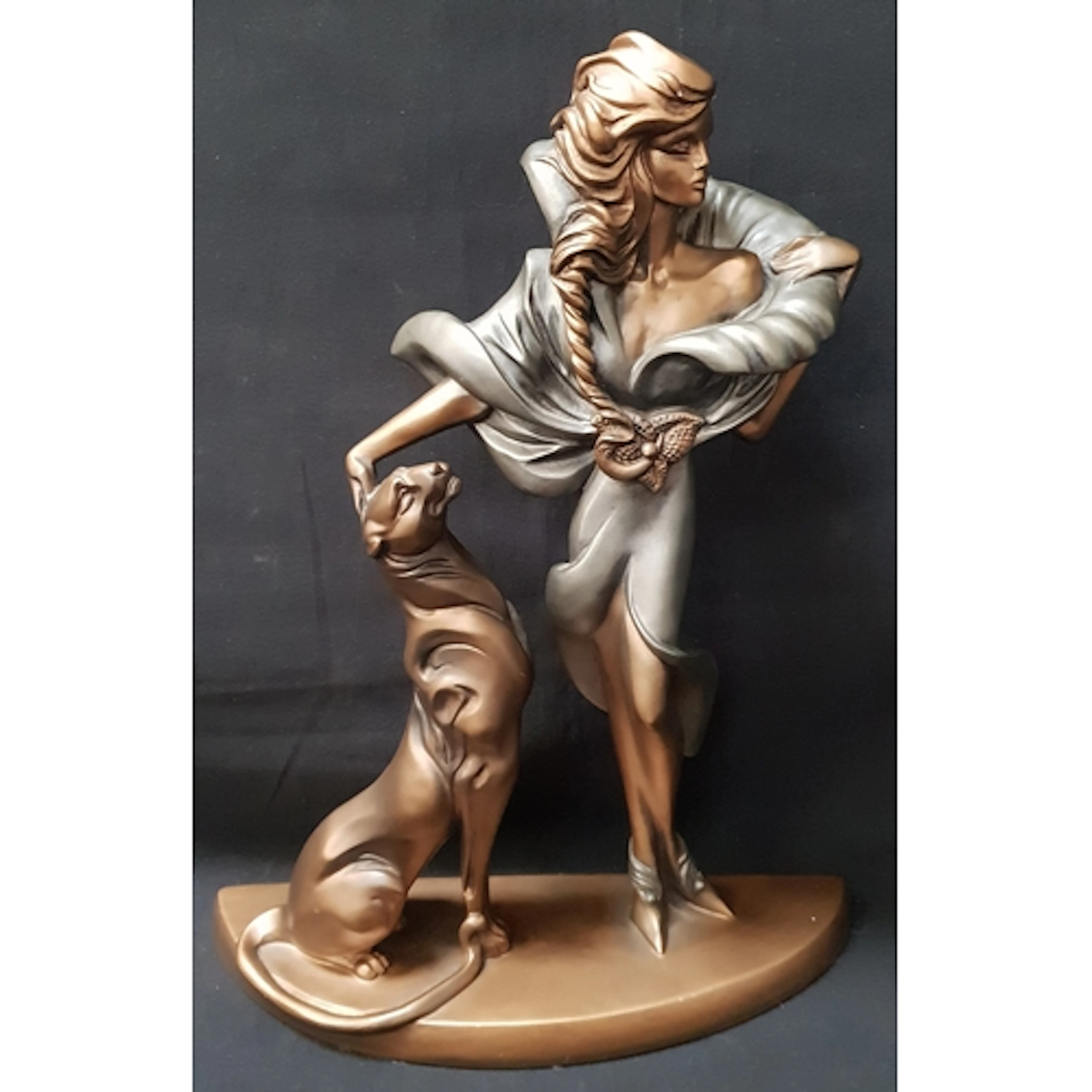 'FELINE MYSTIQUE' ART DECO STYLE SCULPTURE by Alexander Dan...