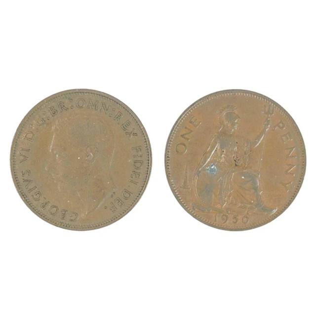 Great Britain 1950 and 1951 Pennies. Two key date pennies in...
