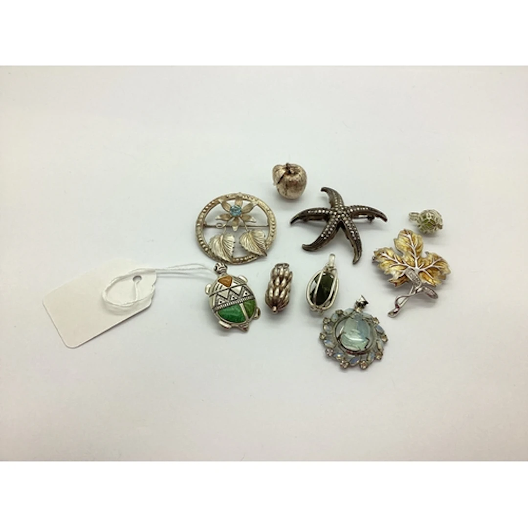 A Collection of "925" and Other Brooches, including a Edinbu...
