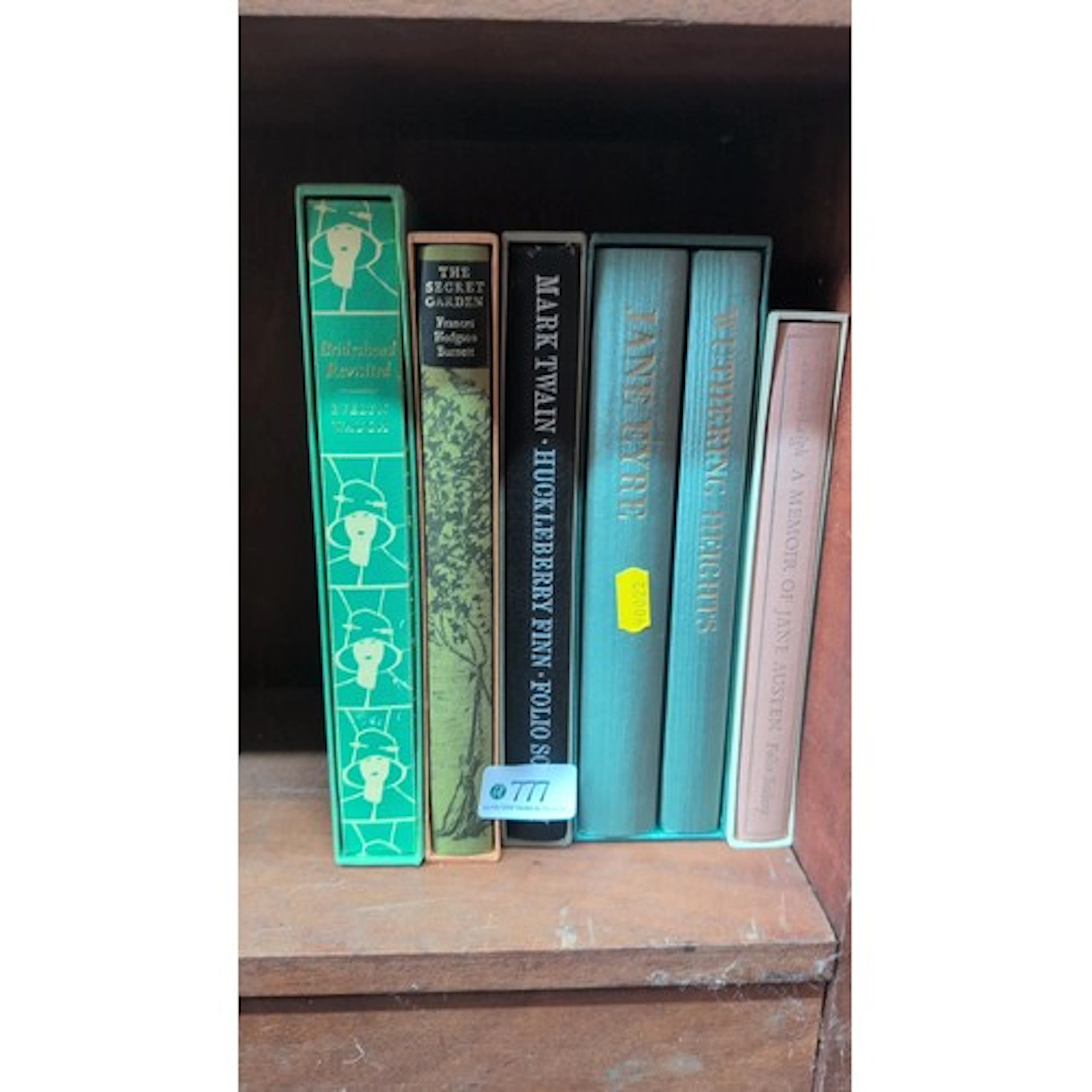 Six Folio Society edition books, comprising Evelyn Waugh, Fr...