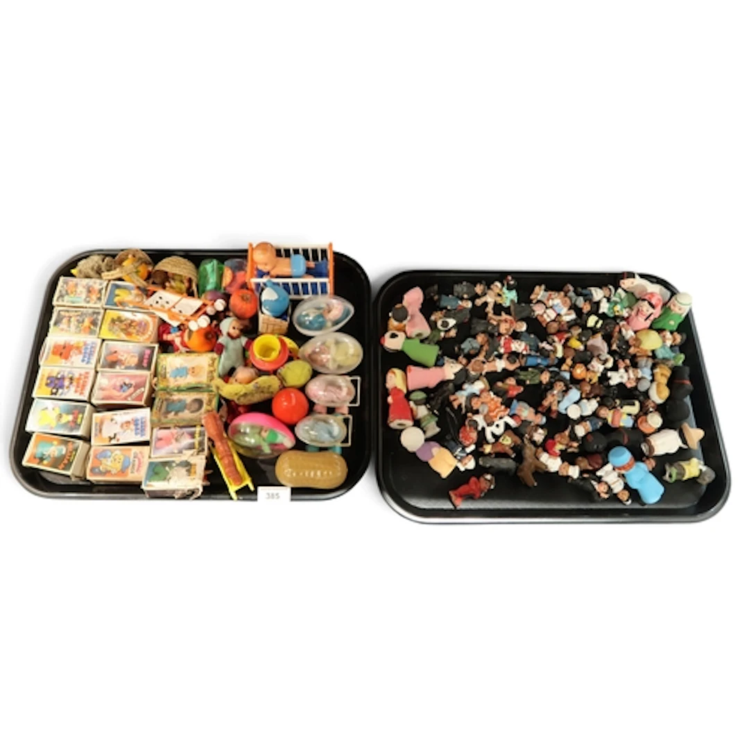 A collection of miniature figures and Tiny Tots etc