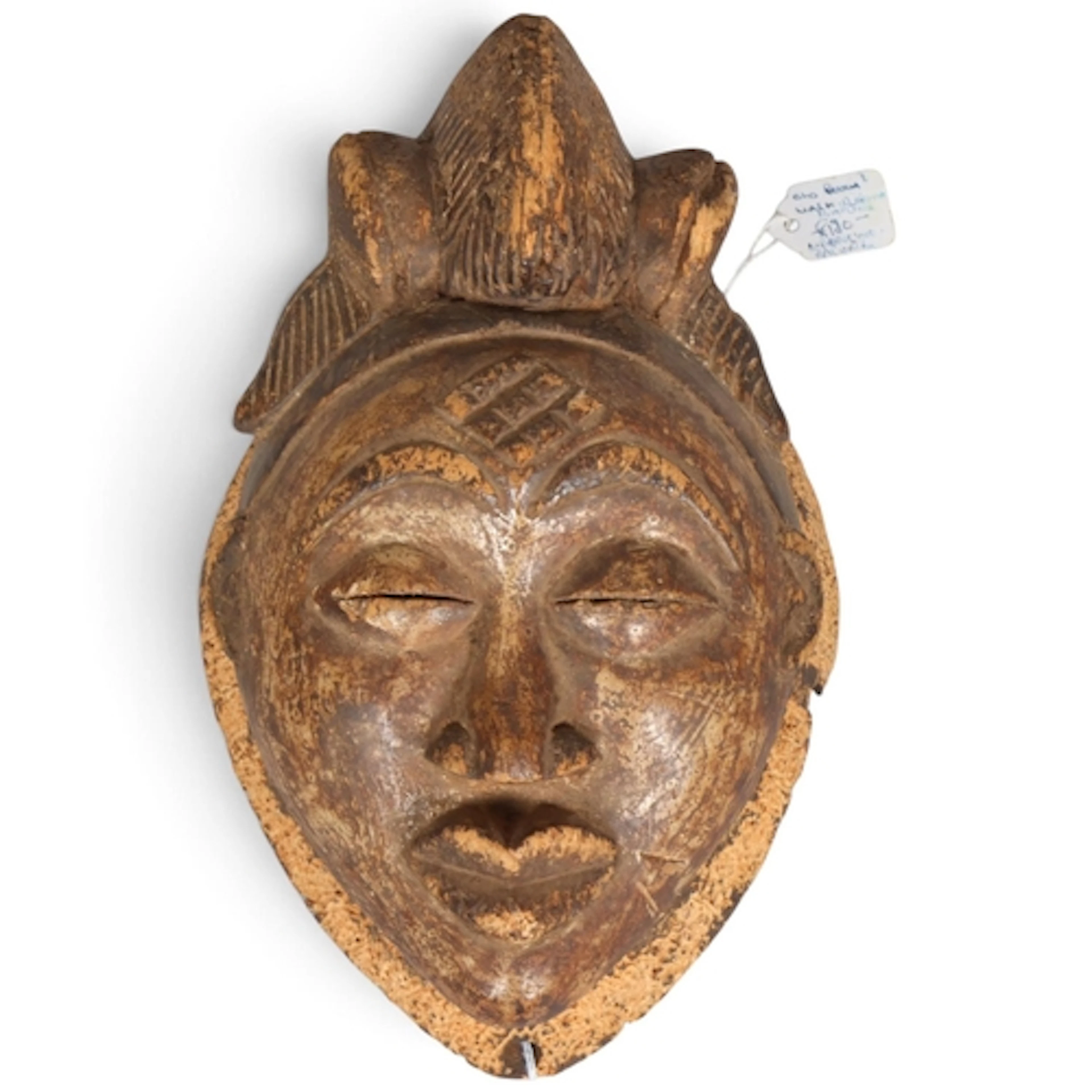 A Punu mask, Gabon, carved wood, height 24cm