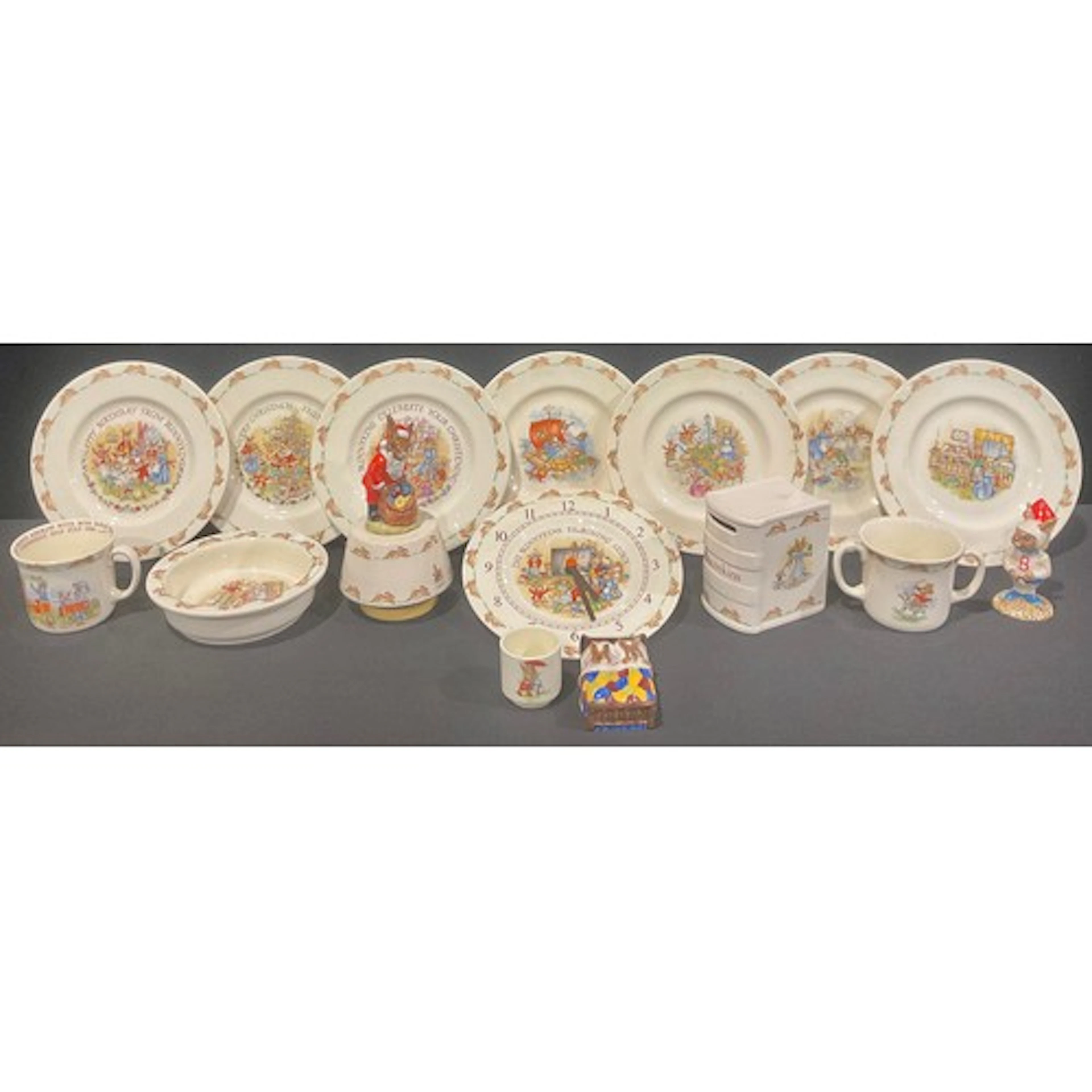 Bunnykins - white Christmas musical box, Sleepytime DB 15 a...