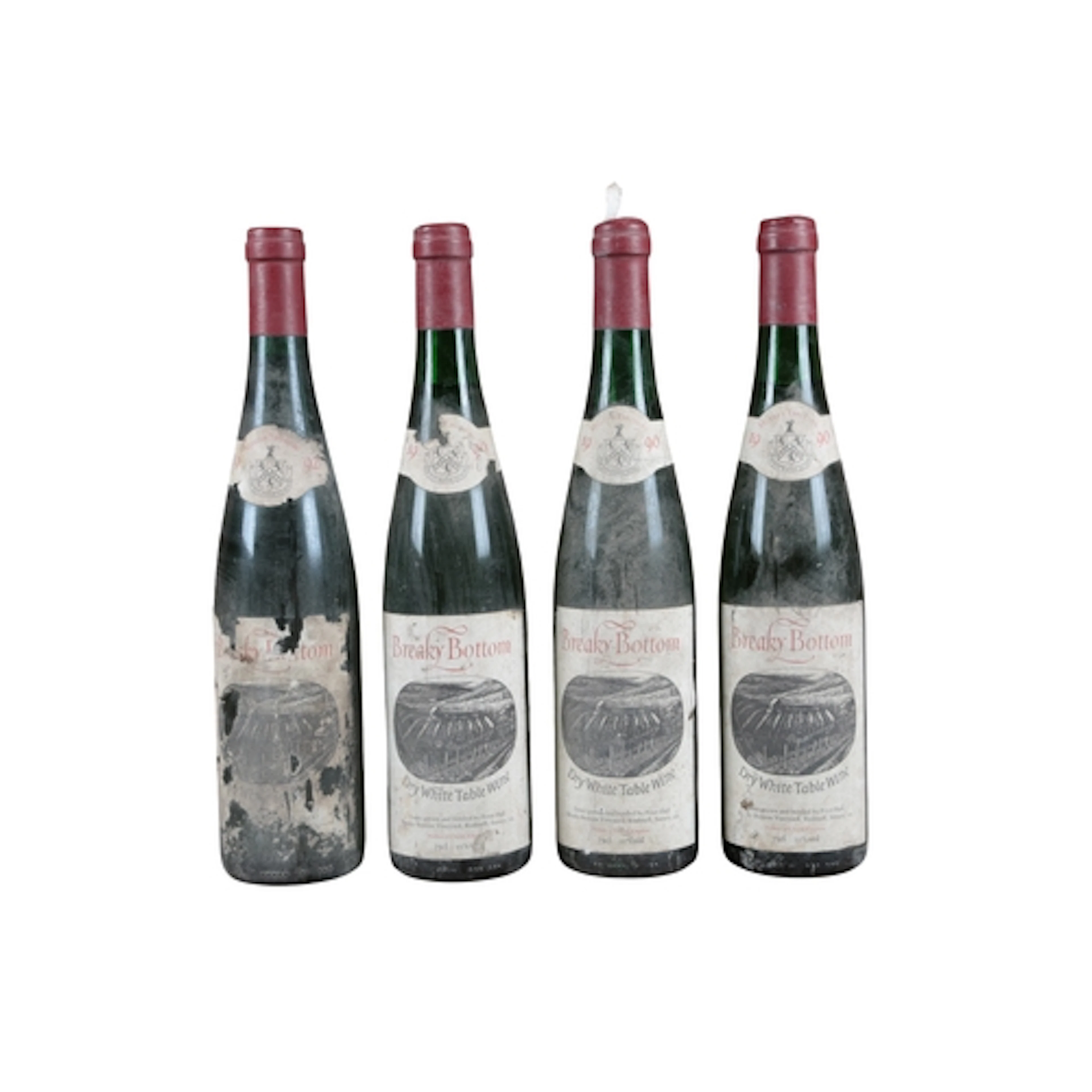 Impossibly rare, 1990(3) & 1992(1) Breaky Bottom Dry White T...
