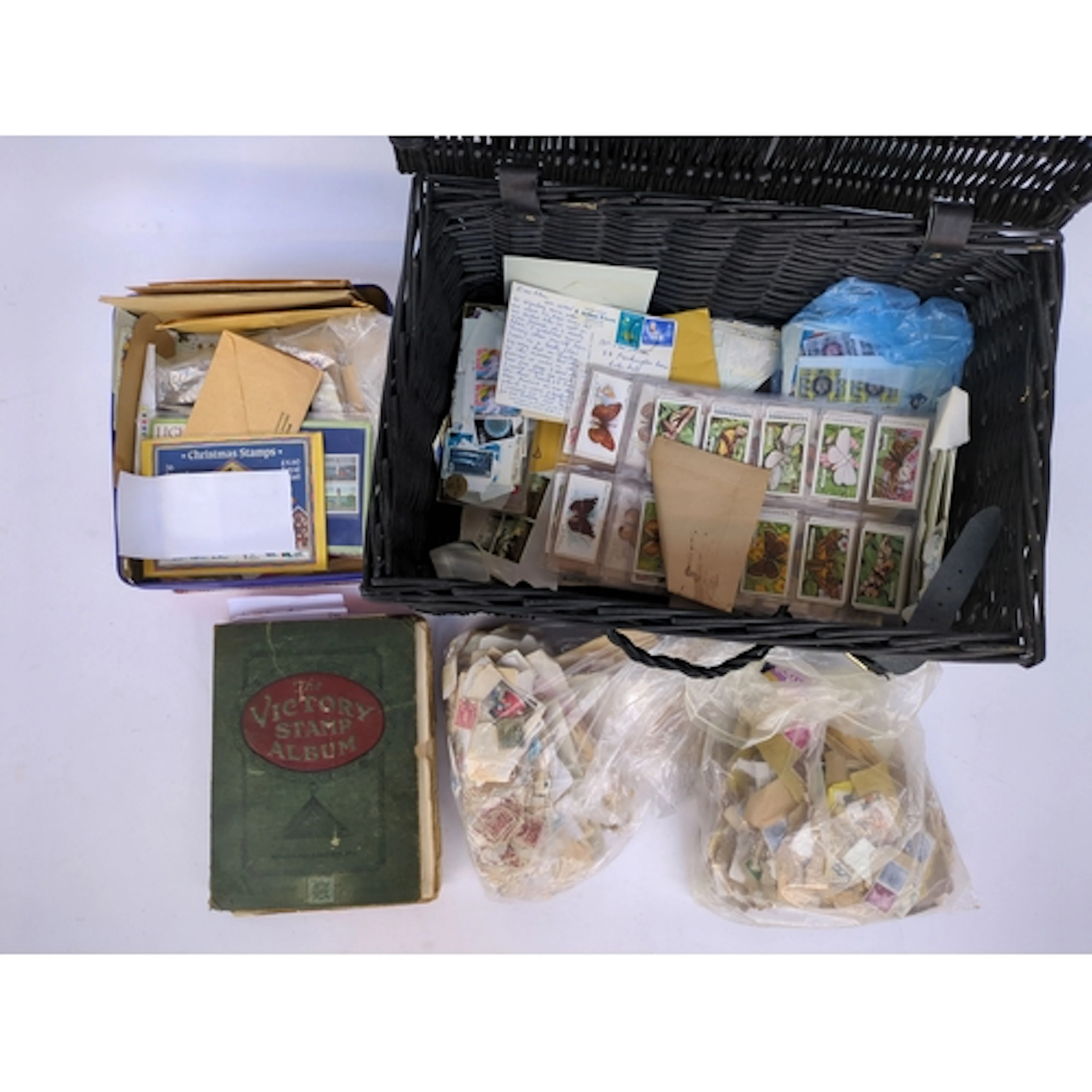 STAMPS. A group of largely unsorted stamps including some mi...