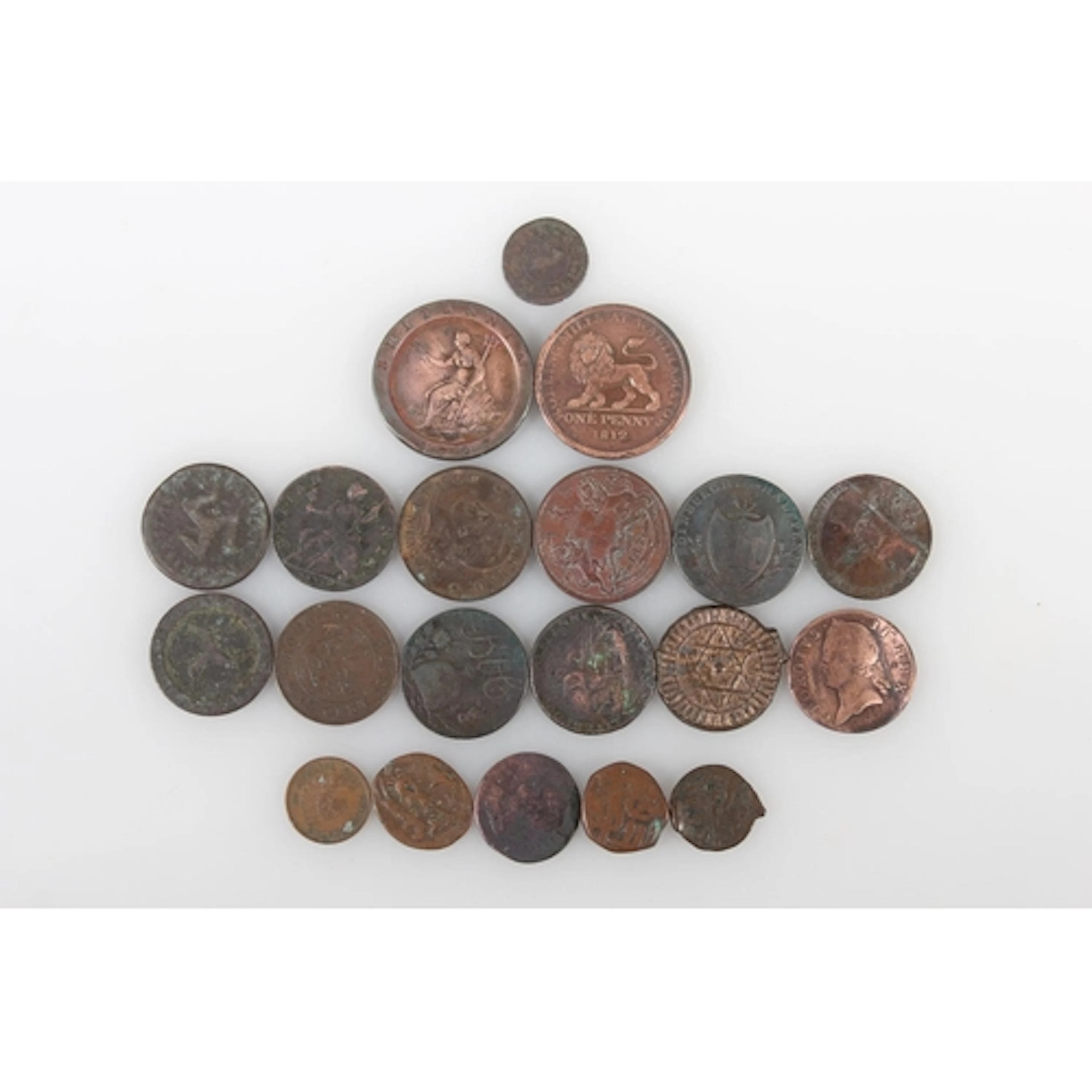 Tokens to include Thomas Cooper 1666 merchants token, Rollin...