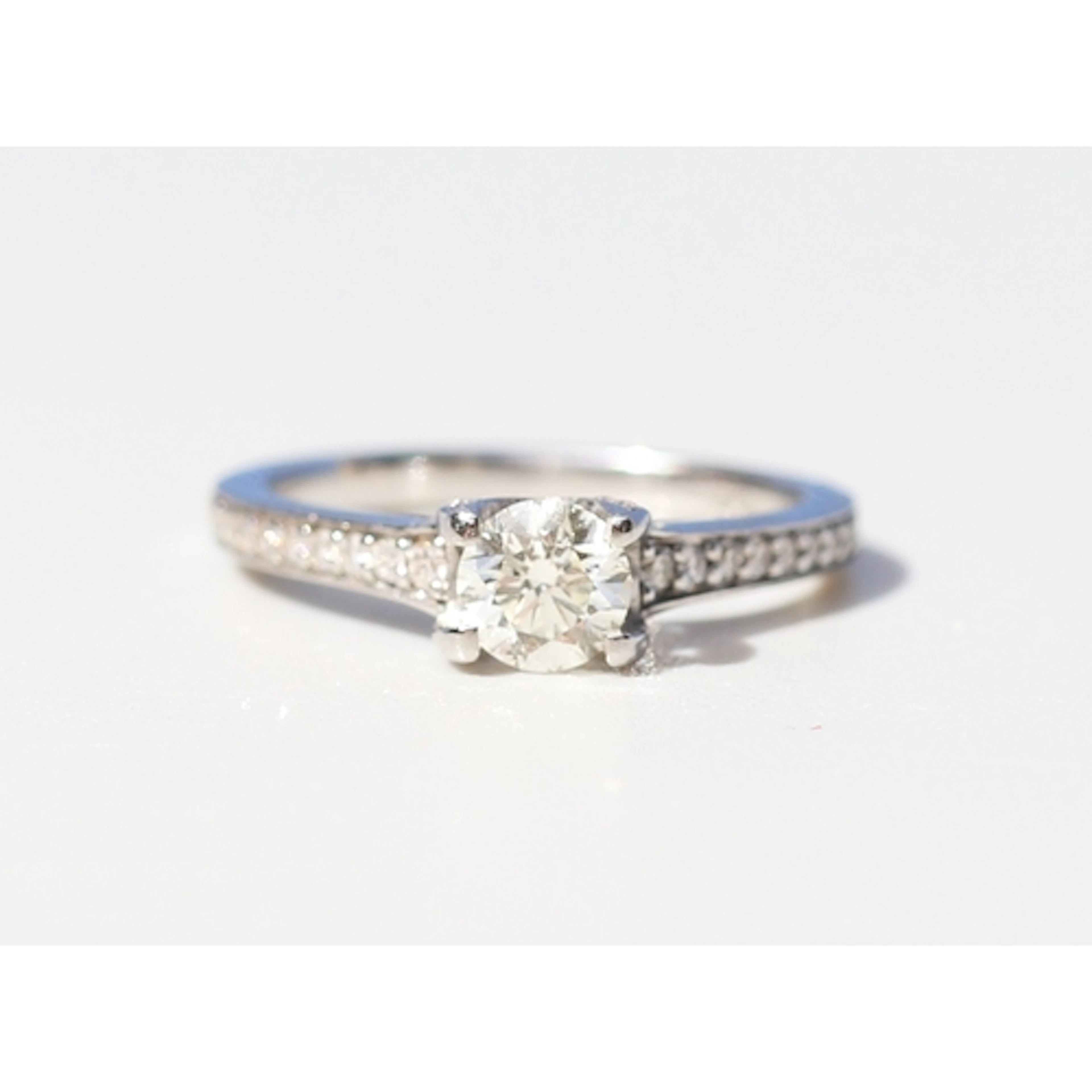 Diamond Solitaire Ring, Four Claw Set Mounted in 18 Carat Wh...