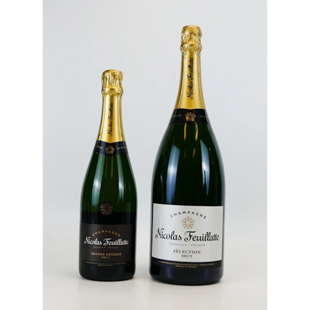 Magnum bottle of Nicolas Feuillatte Brut Champagne together ...