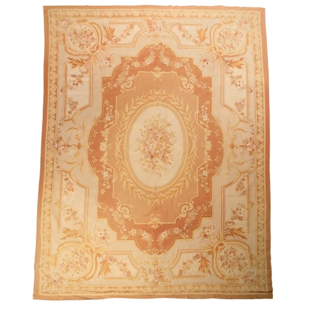 An Aubusson style 'room size' flatweave carpet, second half ...