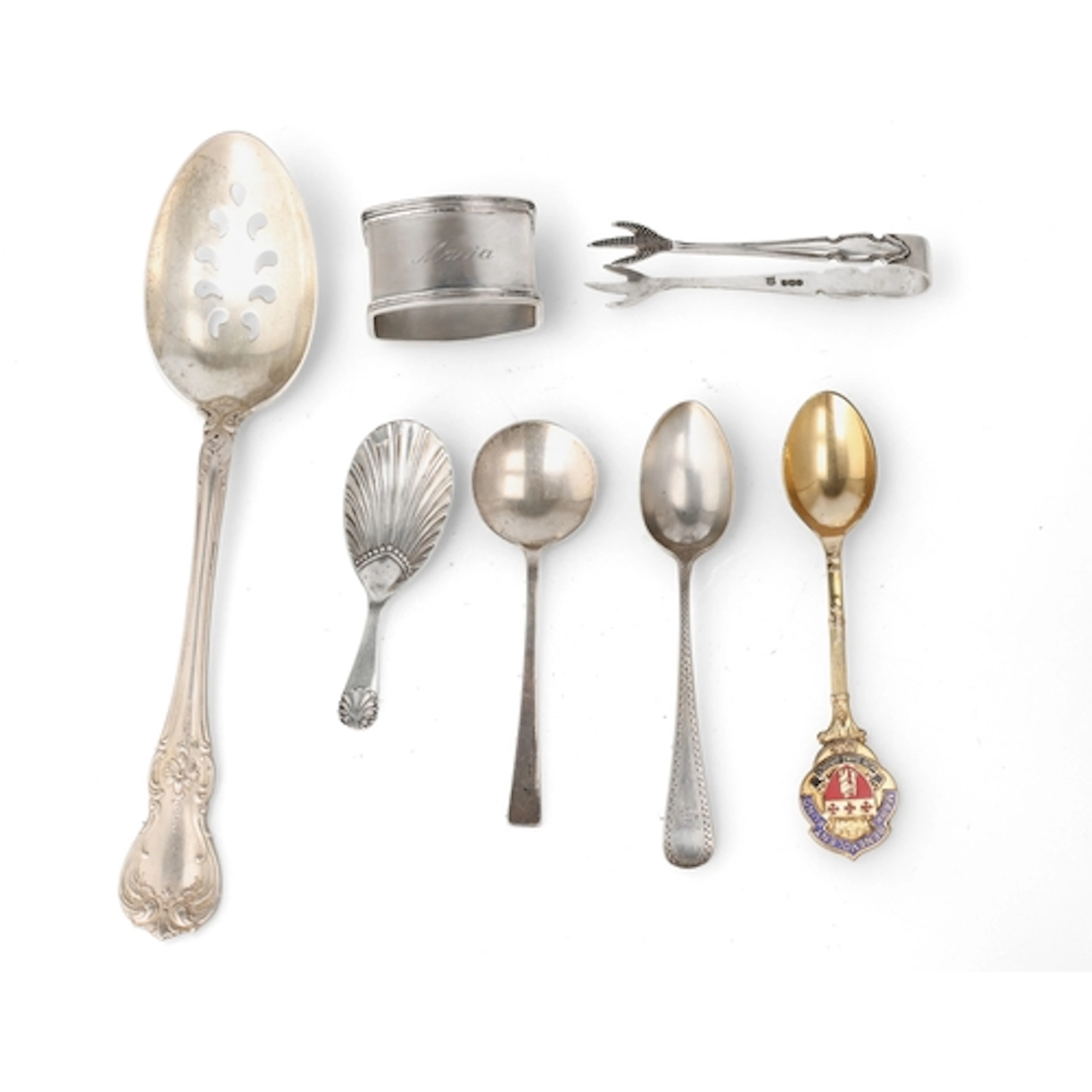 A PAIR OF SILVER CLAW SUGAR TONGS By Cooper Brothers & S...