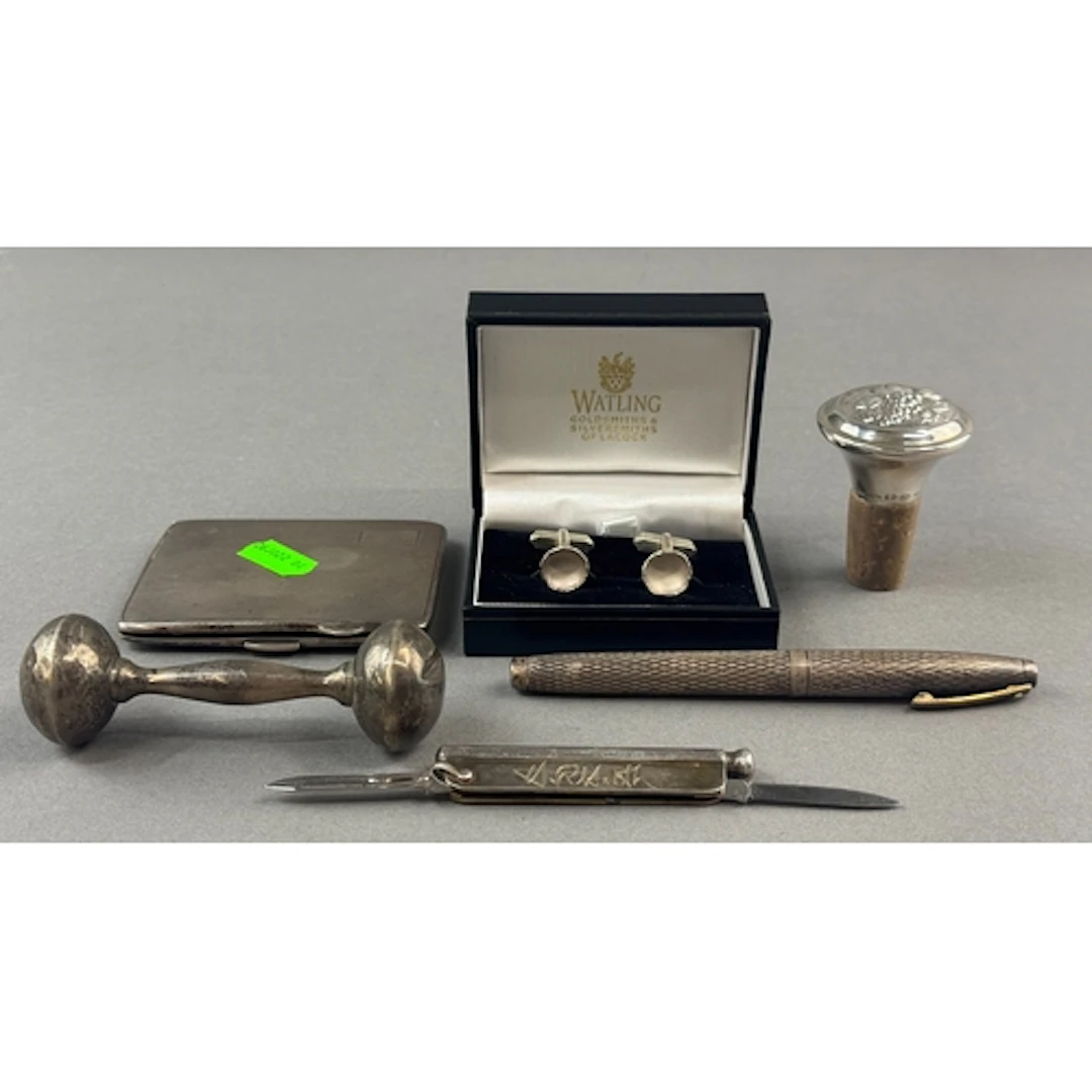 Silver: a Tiffany & Co sterling marked bottle stopper, G...
