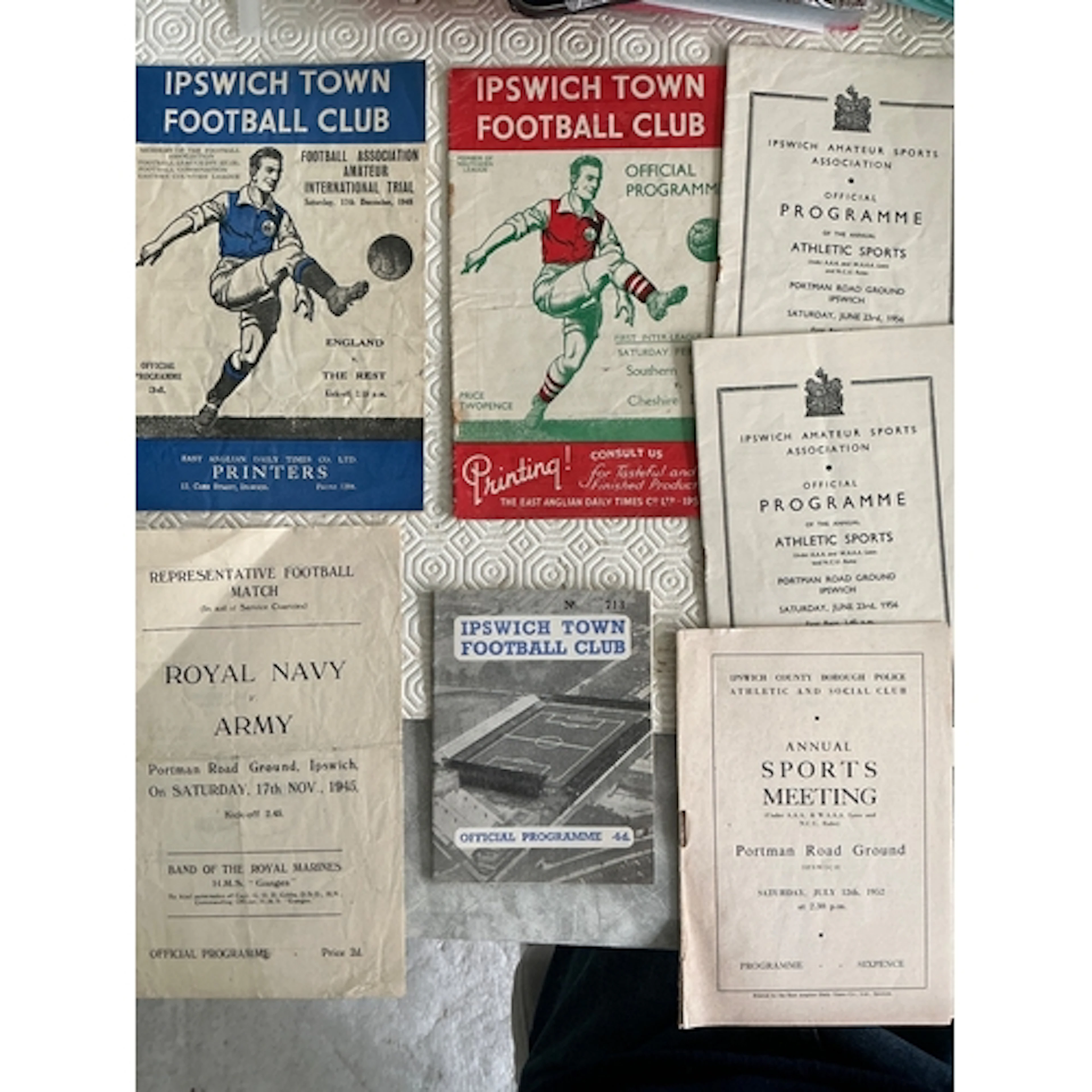 Football Programmes Of Matches At Ipswich Town: 36/37 Southe...