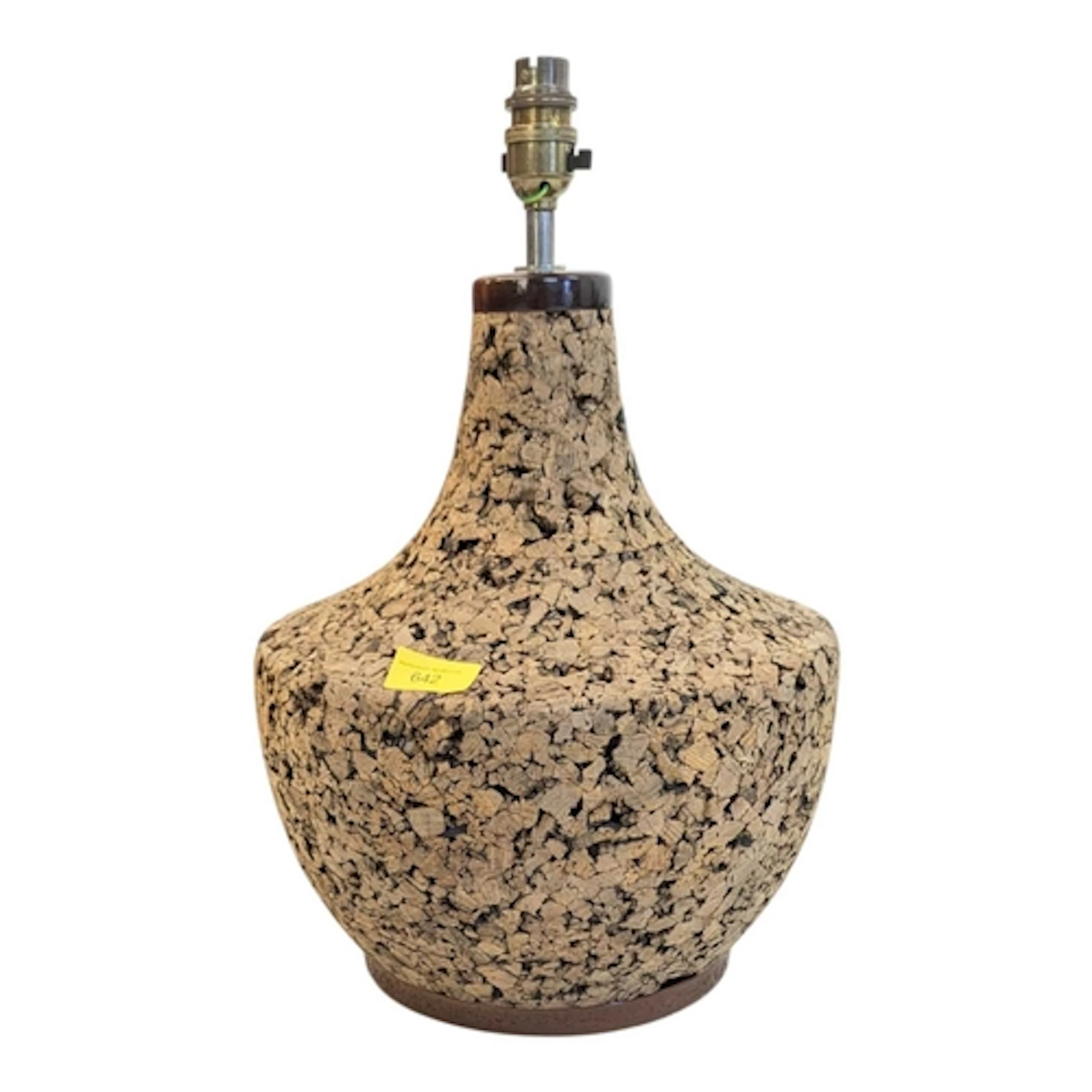 A vintage mid 20th century Scandinavian circa 1970s cork tab...
