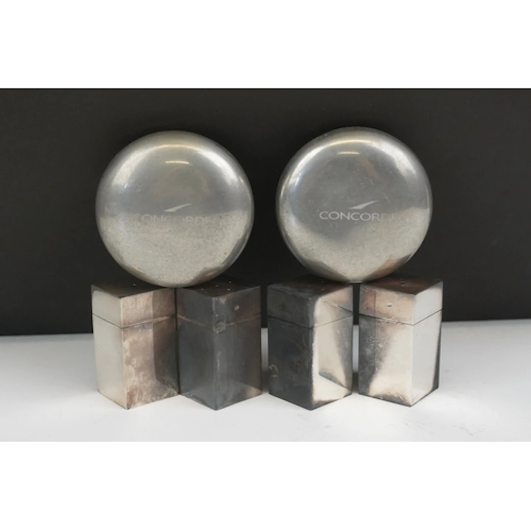 Two pairs of silver salt and pepper pots, Sheffield 2001, 4....
