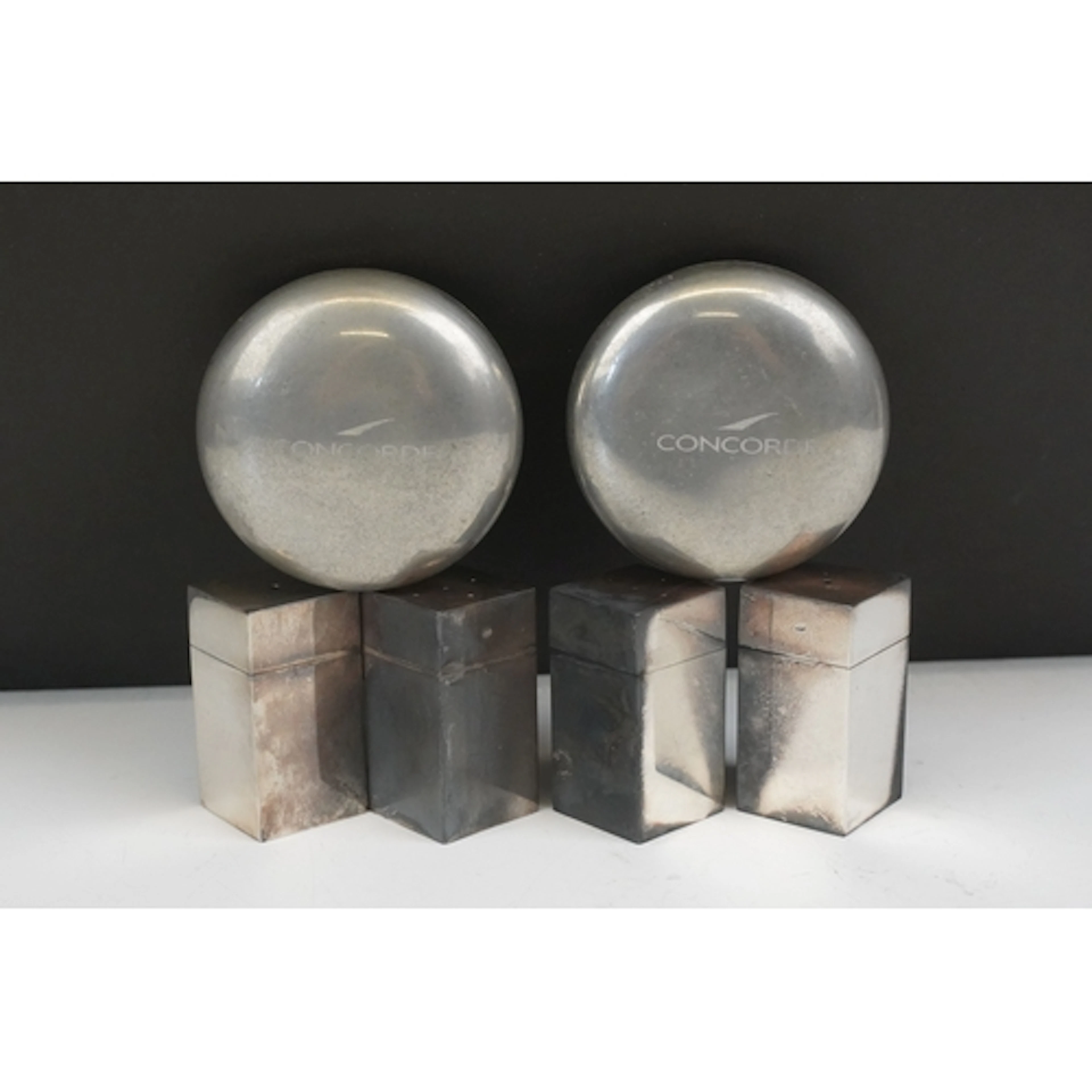 Two pairs of silver salt and pepper pots, Sheffield 2001, 4....