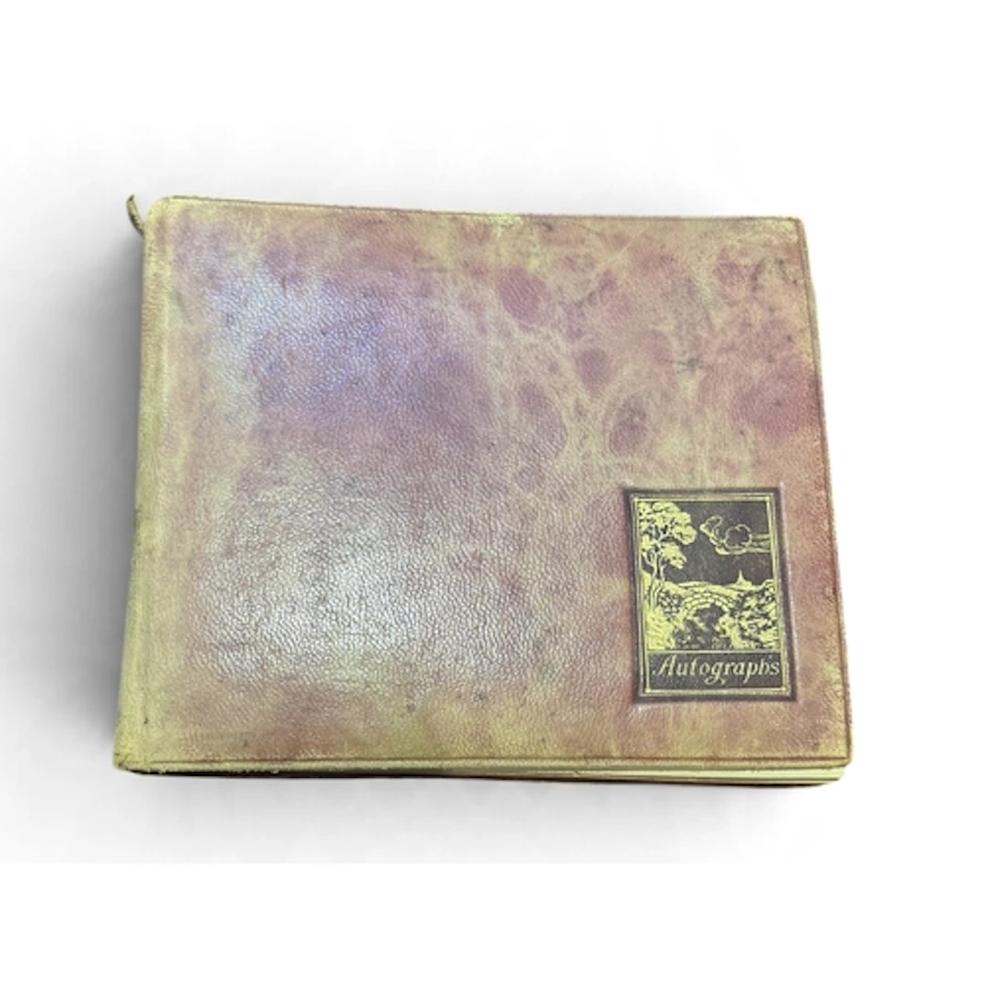 AN AUTOGRAPH ALBUM, 1930'S, HAND SIGNED PHOTOGRAPHS INCLUDIN...