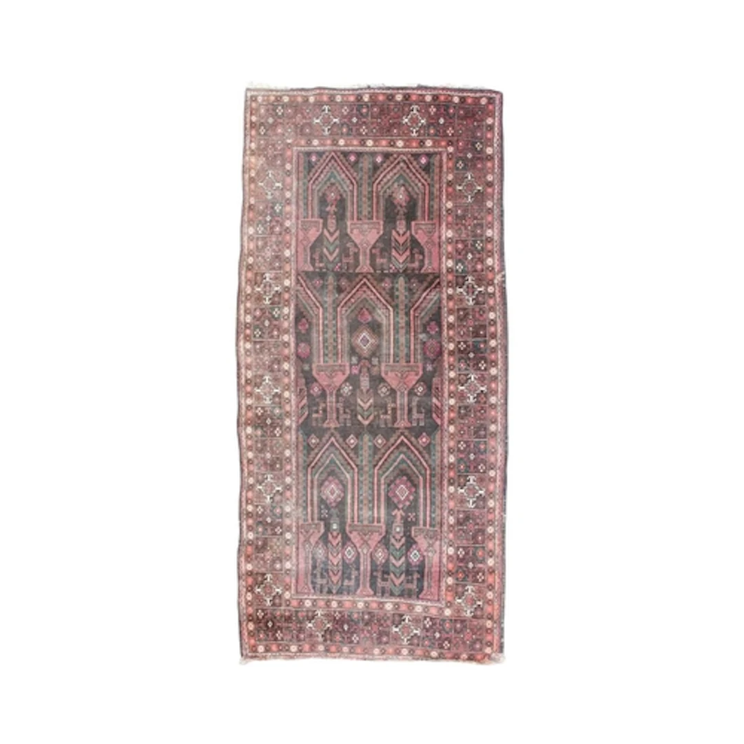 An Afghan Baluch rug. Wool weft and wool warp, the central f...