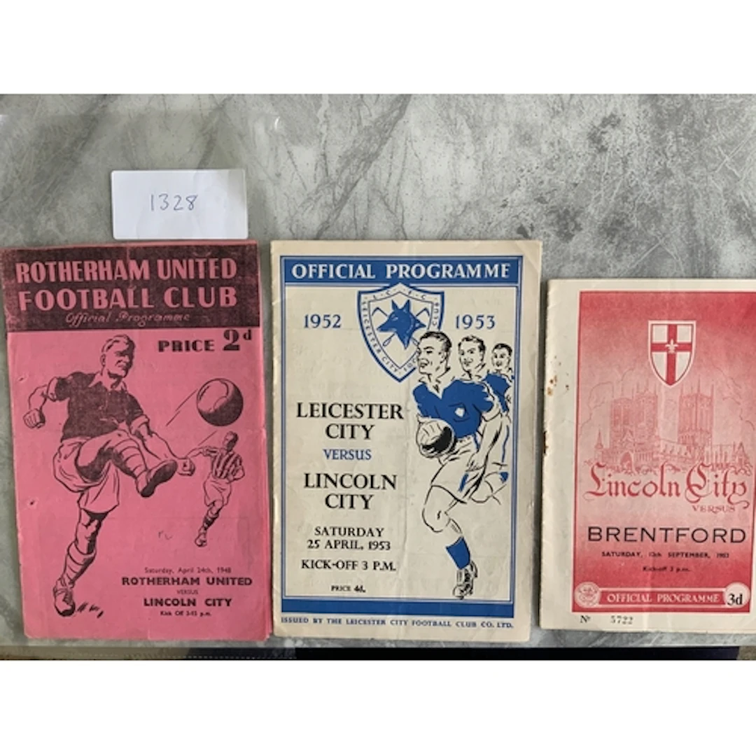 47/48 Rotherham v Lincoln City Football Programme: League ma...