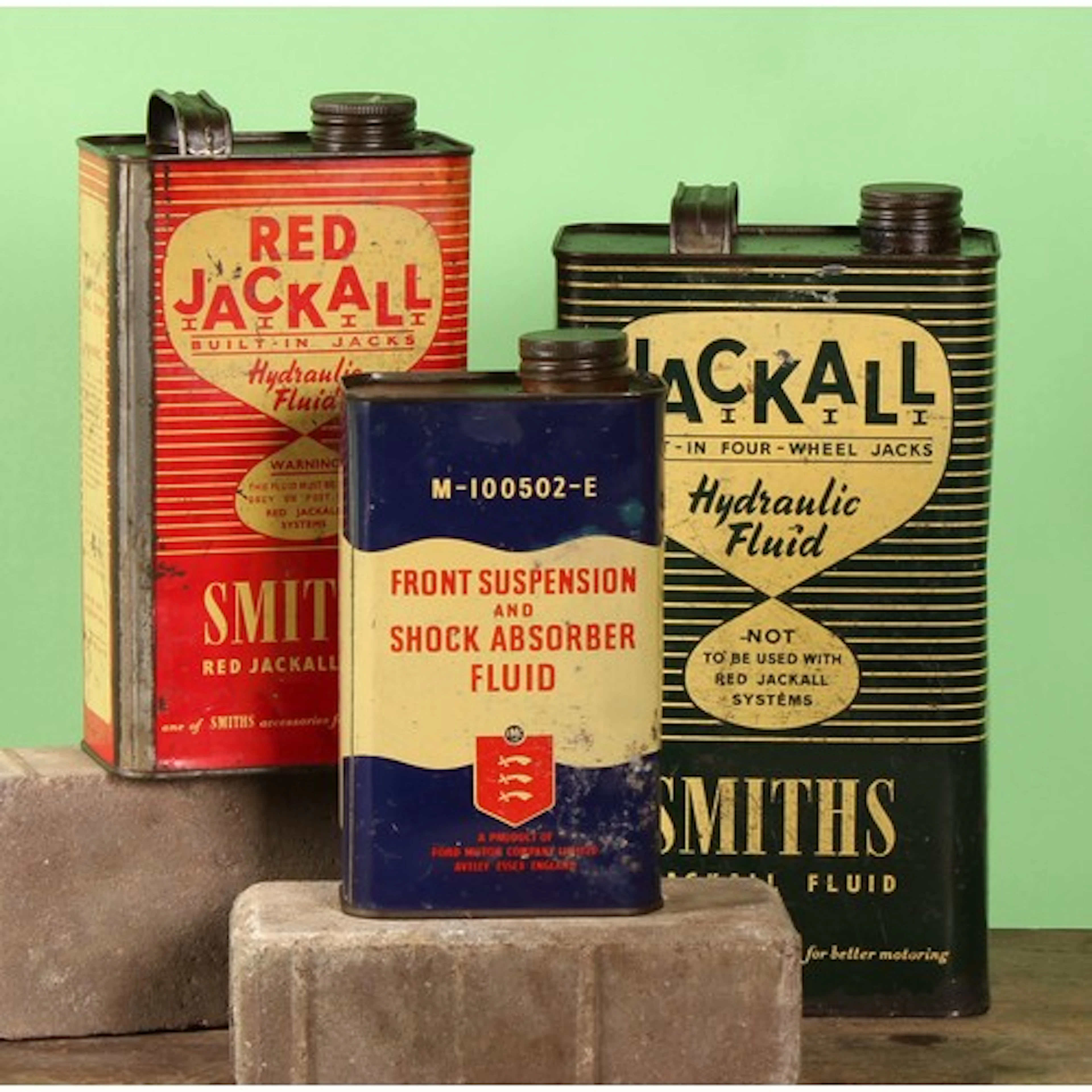 Petroliana - a vintage rectangular can, JACKALL HYDRAULIC FL...