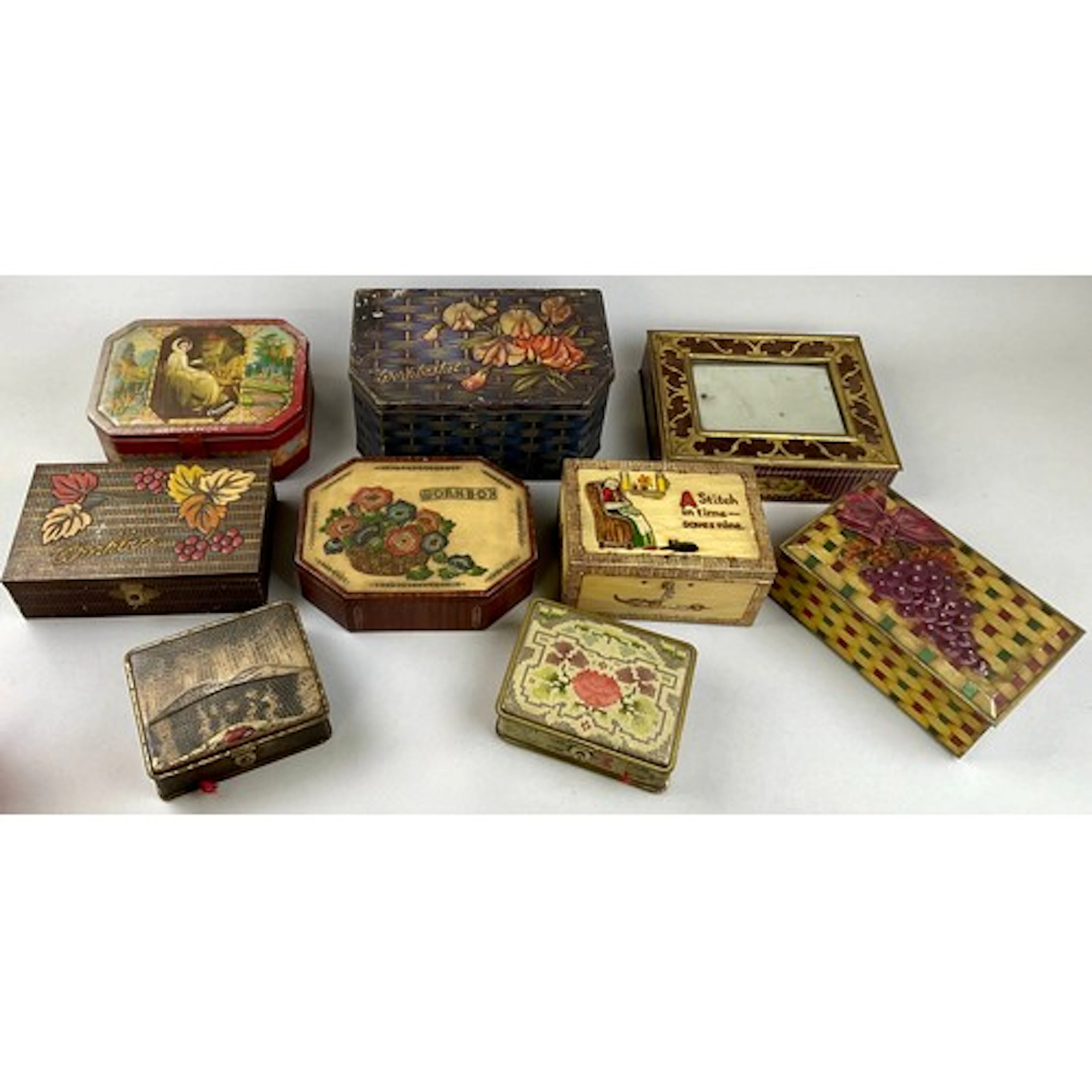 Advertising Tins - a novelty canted rectangular tin, as a fa...