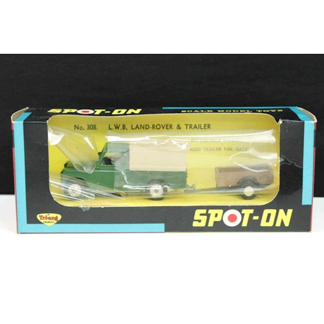 Boxed Triang Spot On 308 LBW Land Rover & Trailer diecast mo...