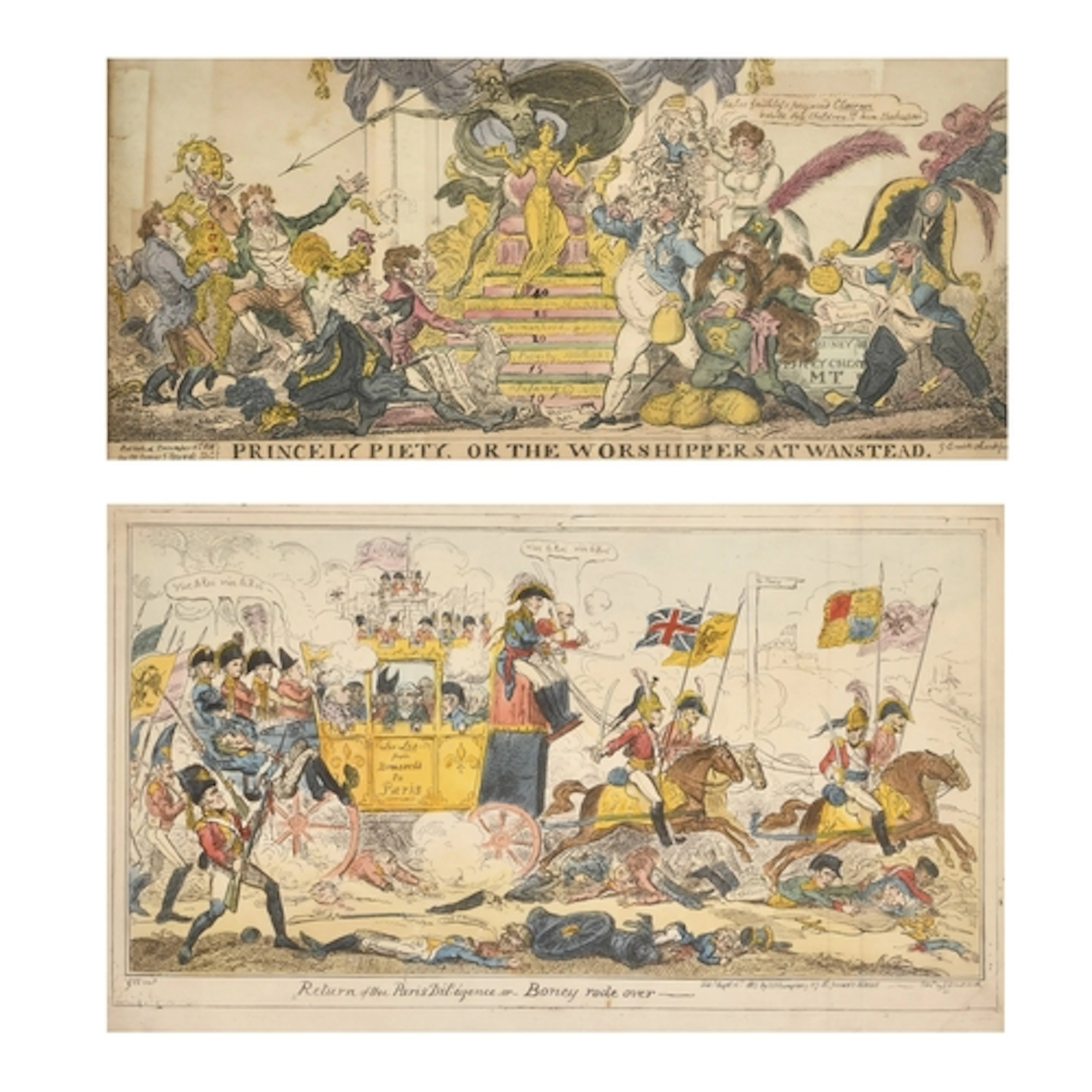 George Cruikshank (1792-1878) British. "Princely Piety or th...