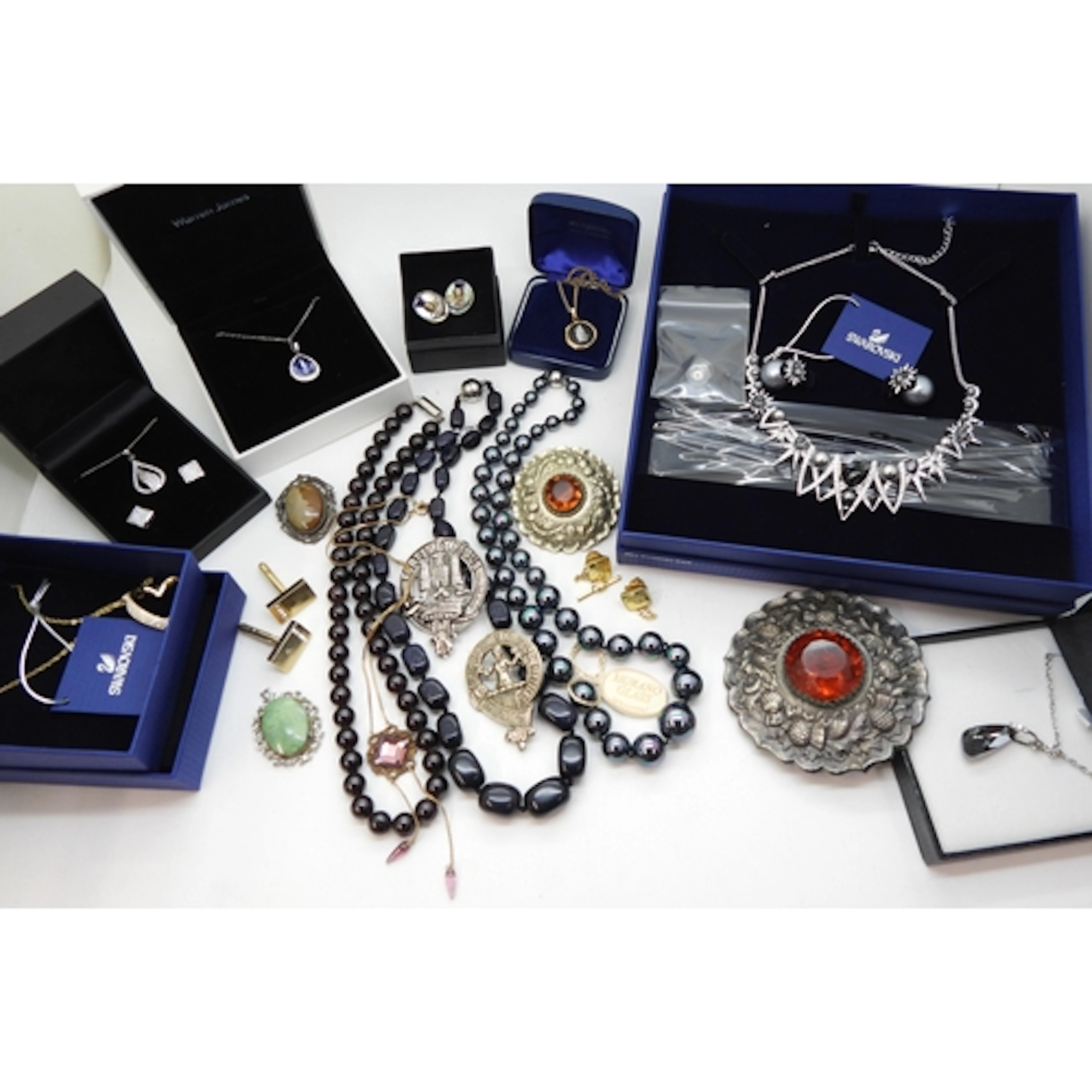 A Swarovski statement necklace, further items by Swarovski, ...