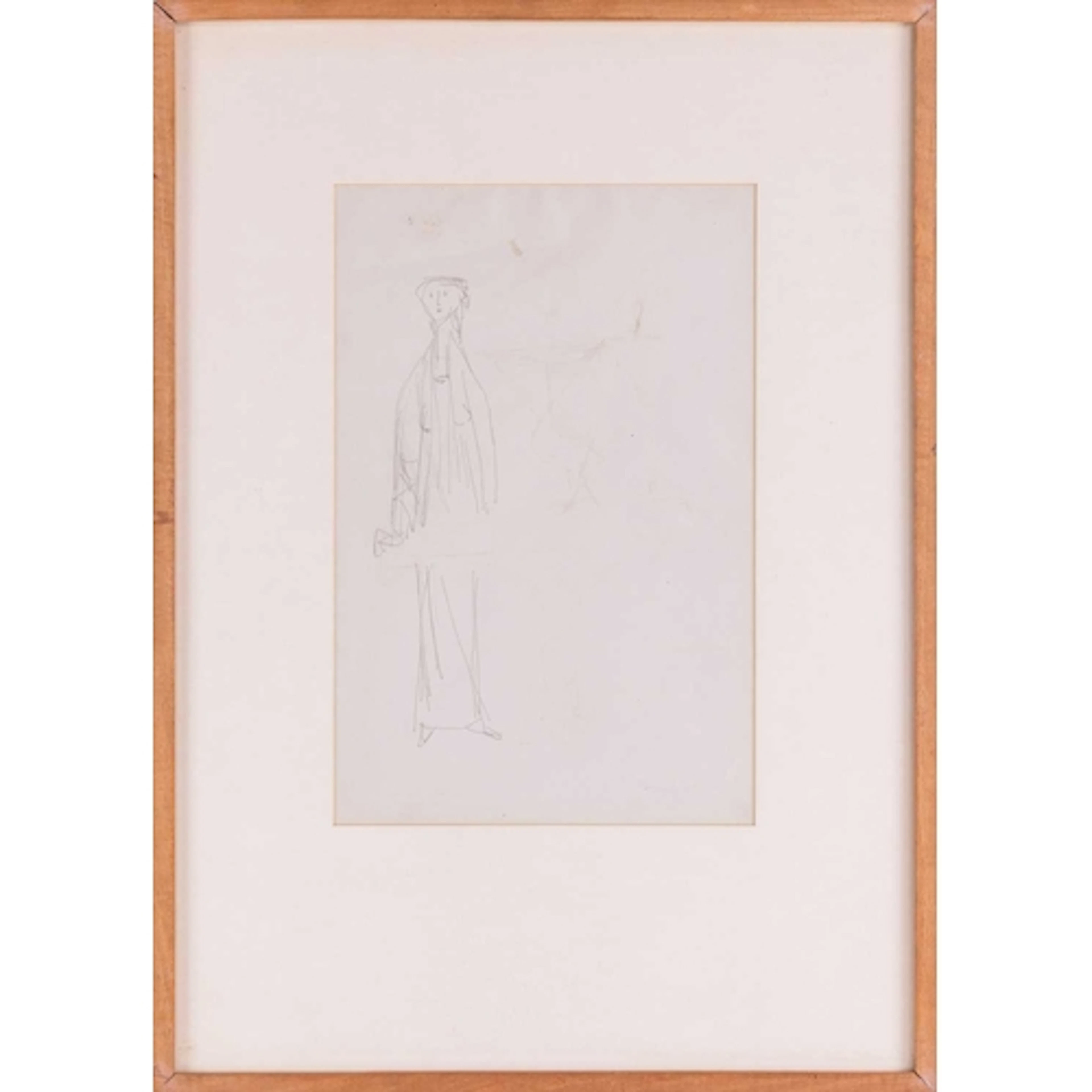 Jankel Adler (1895–1949), pencil and ink sketch of a figure ...