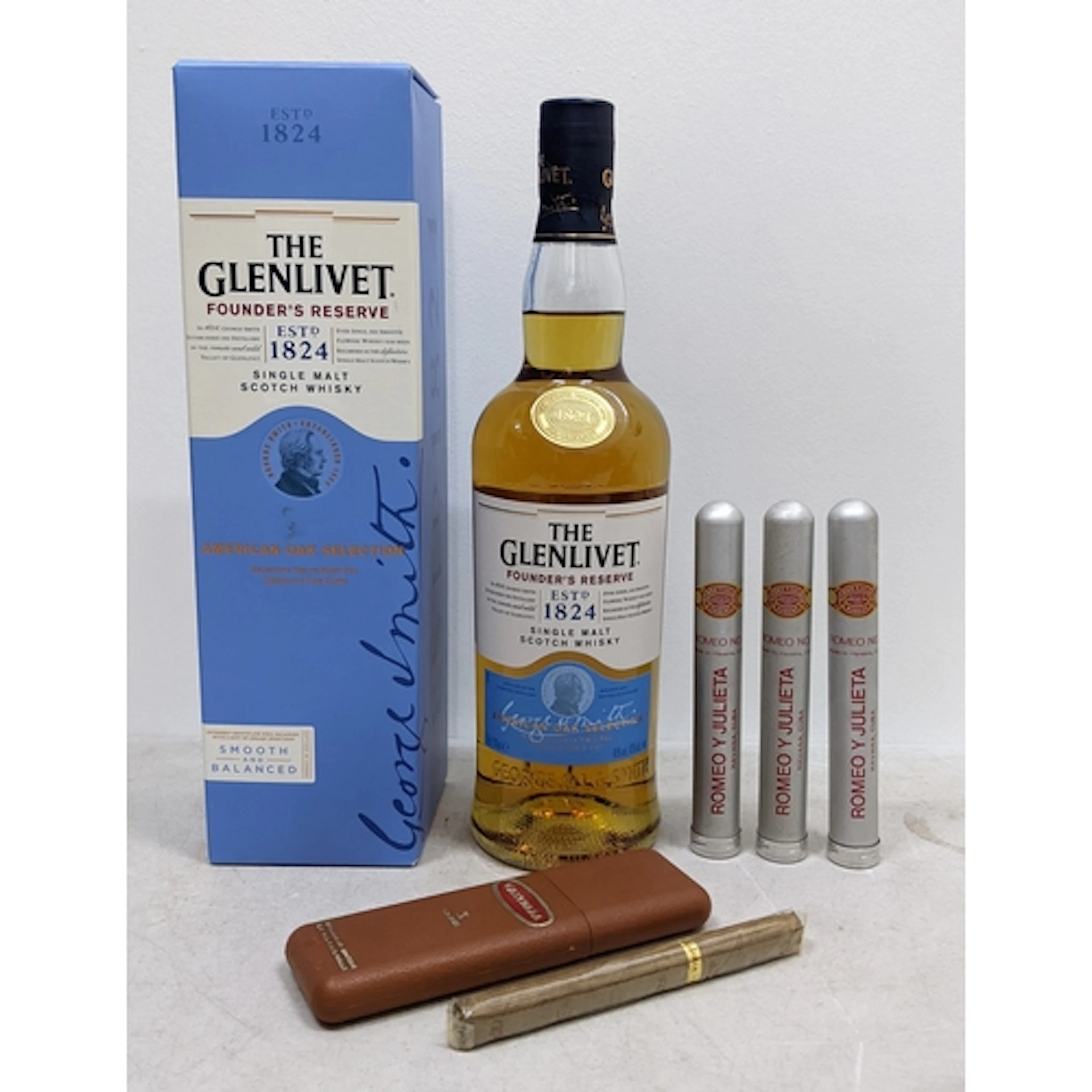 A boxed bottle of The Glenlivet single malt scotch whisky, 7...