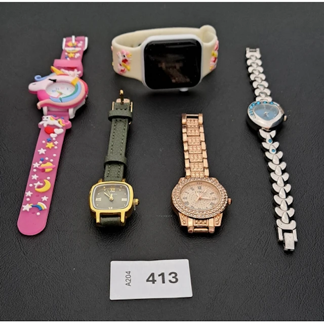 FIVE WRISTWATCHES comprising Paul Salatini, Suniflex, Inra, ...