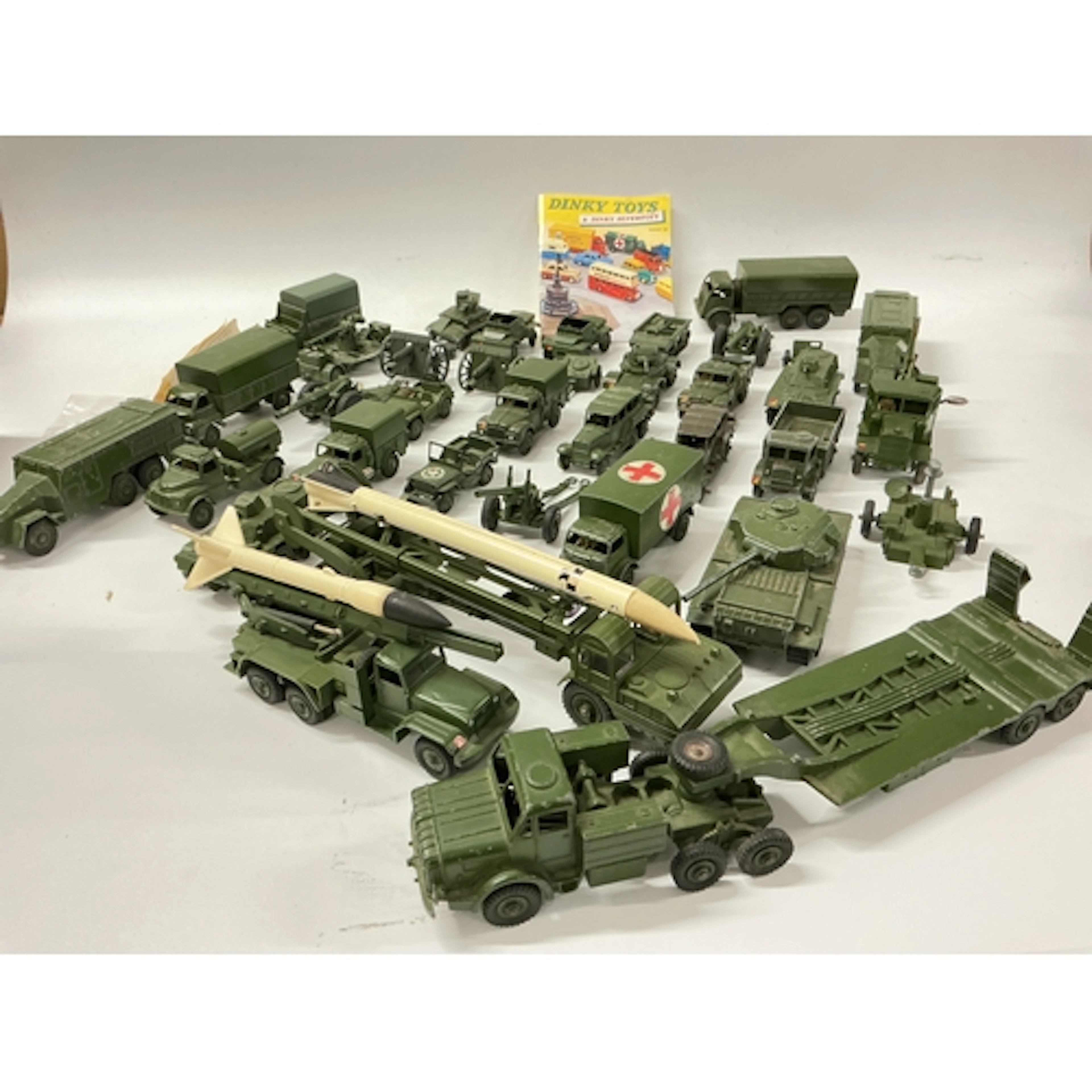 A Large Collection Of Loose Dinky Toys, All Military. No Res...