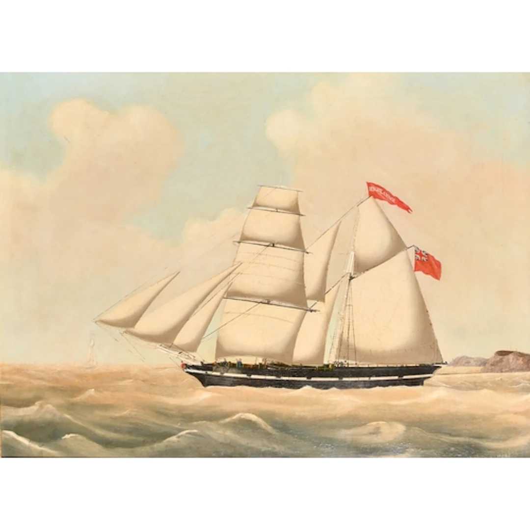 W Pike (19th Century) British. 'Highlander' in Full Sail, Oi...