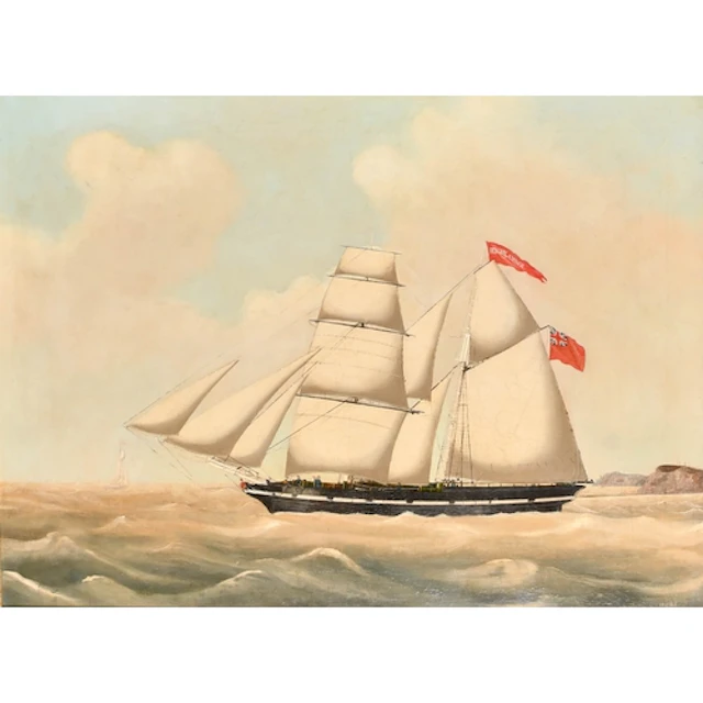 W Pike (19th Century) British. 'Highlander' in Full Sail, Oi...