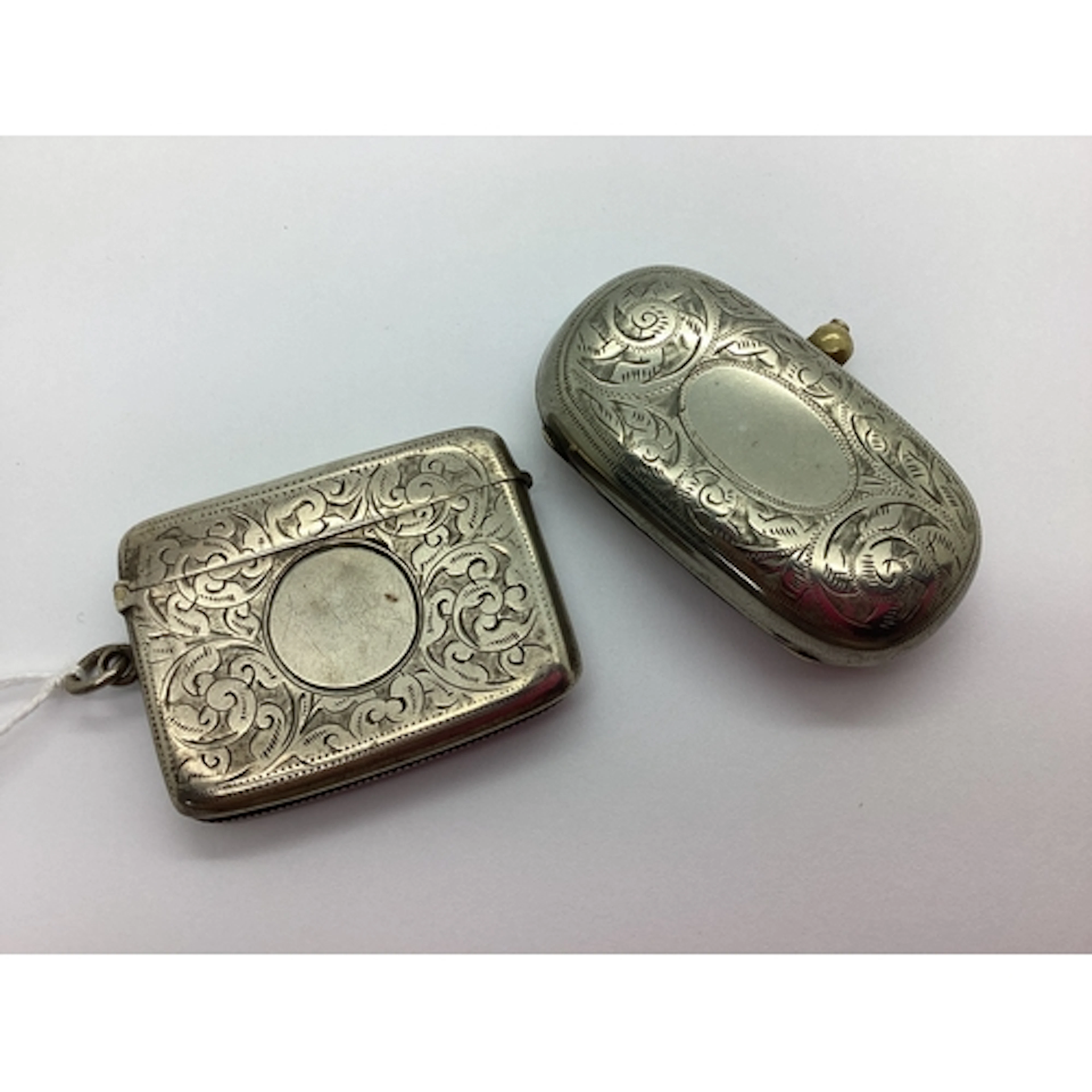 A Hallmarked Silver Vesta Case, of rounded rectangular form,...