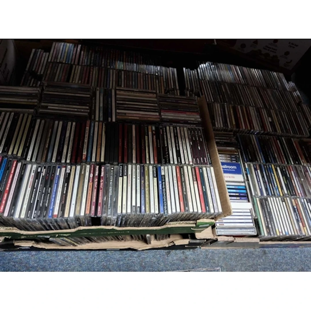 FIVE BOXES OF CDS, hundreds of discs by artists to include R...